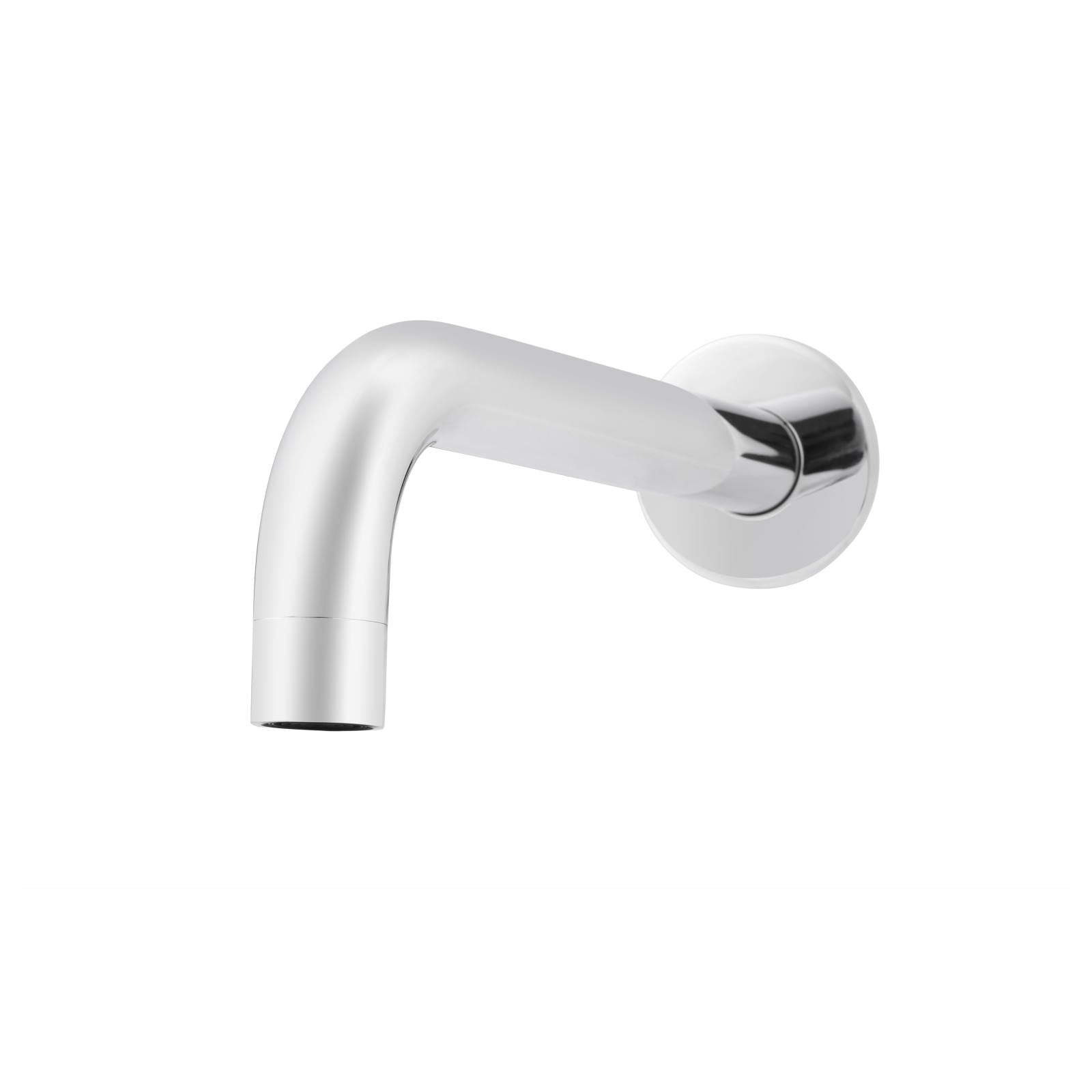 Universal Round Curved Spout, 200mm, Polished Chrome