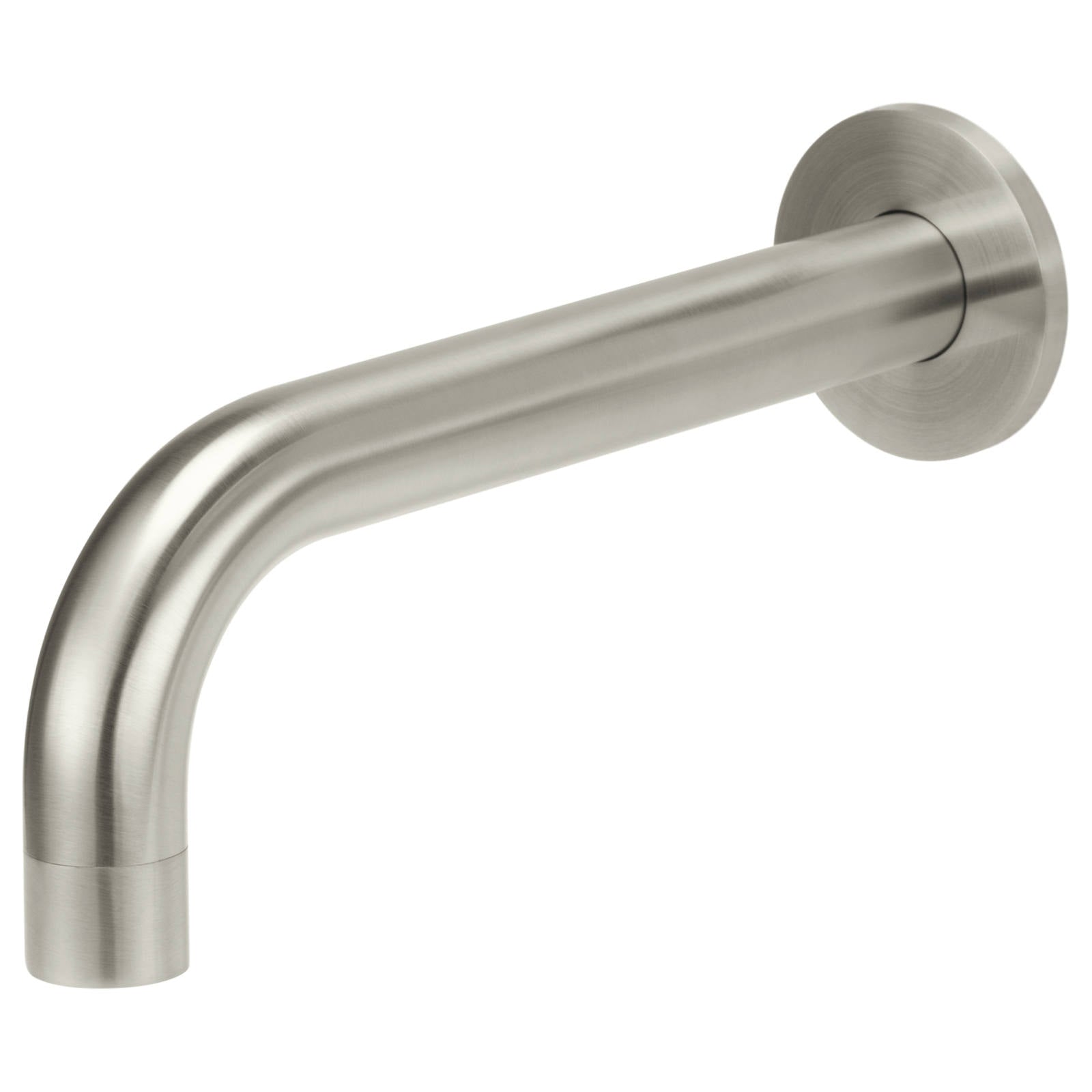 Universal Round Curved Spout, 200mm, PVD Brushed Nickel