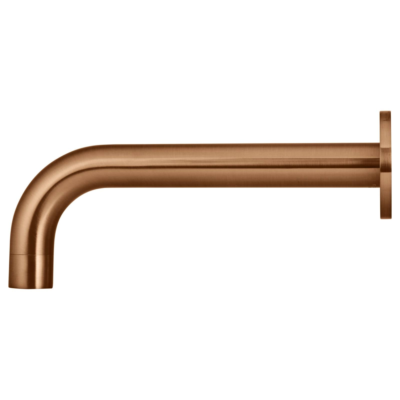 Universal Round Curved Spout, 200mm, Lustre Bronze