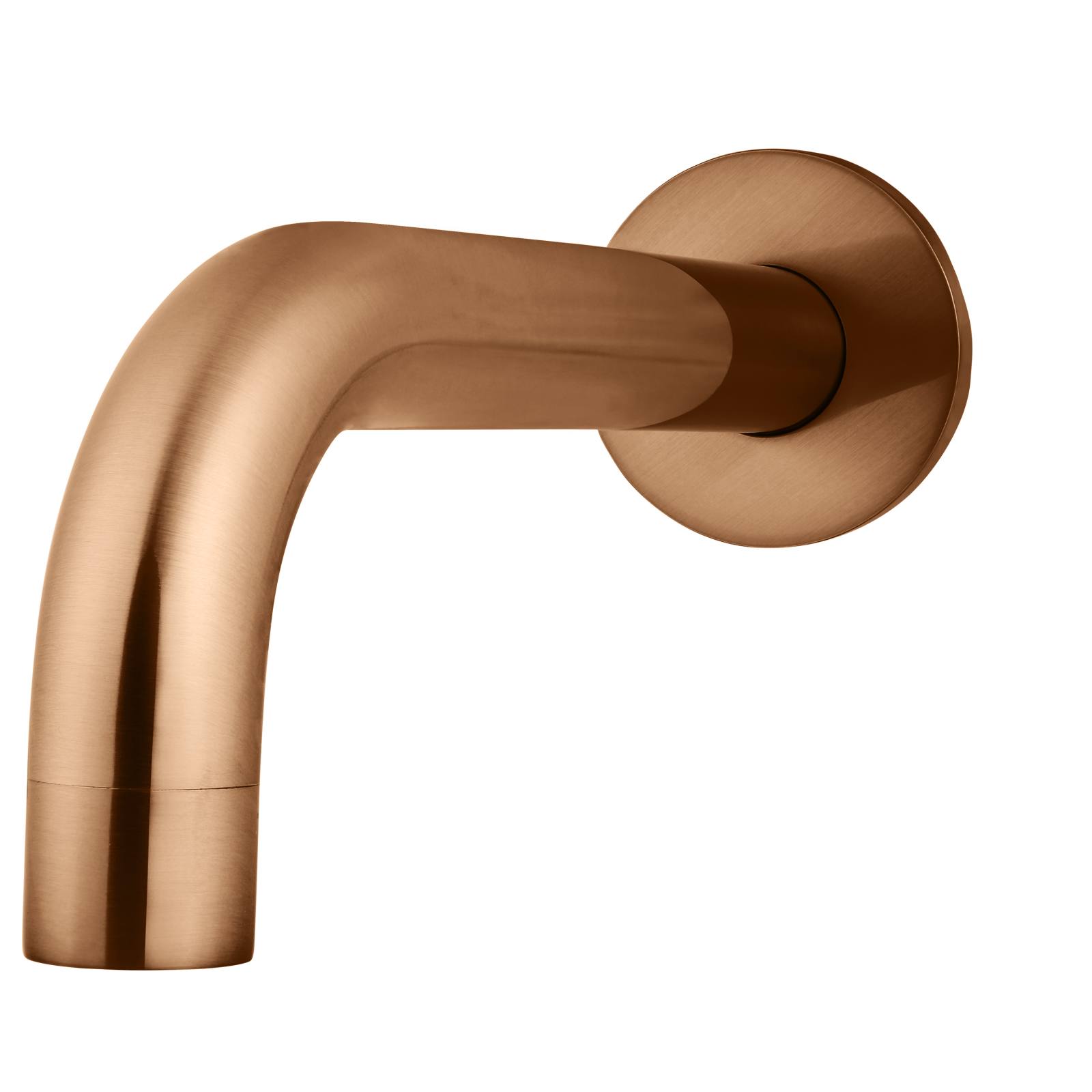Universal Round Curved Spout, 200mm, Lustre Bronze