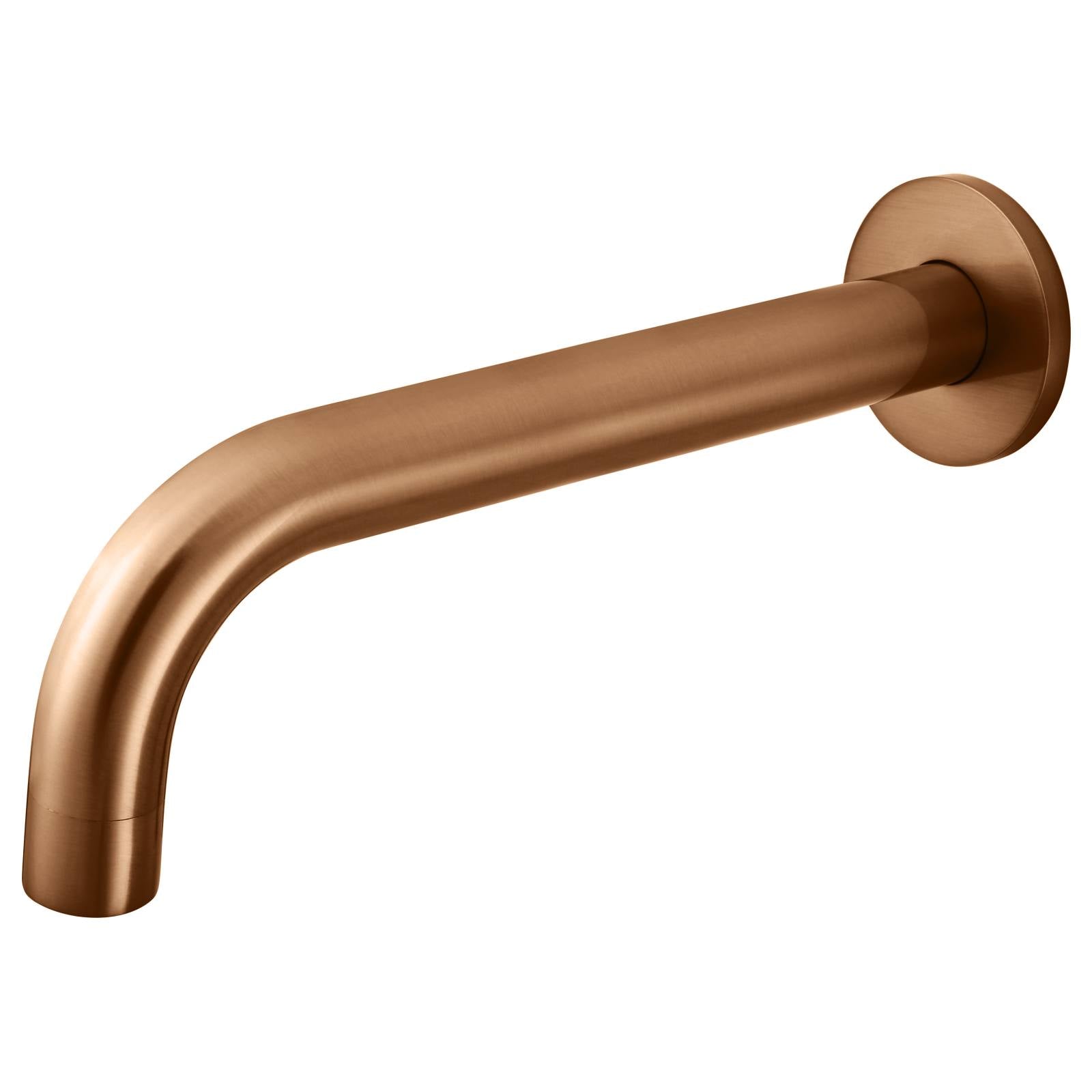 Universal Round Curved Spout, 200mm, Lustre Bronze