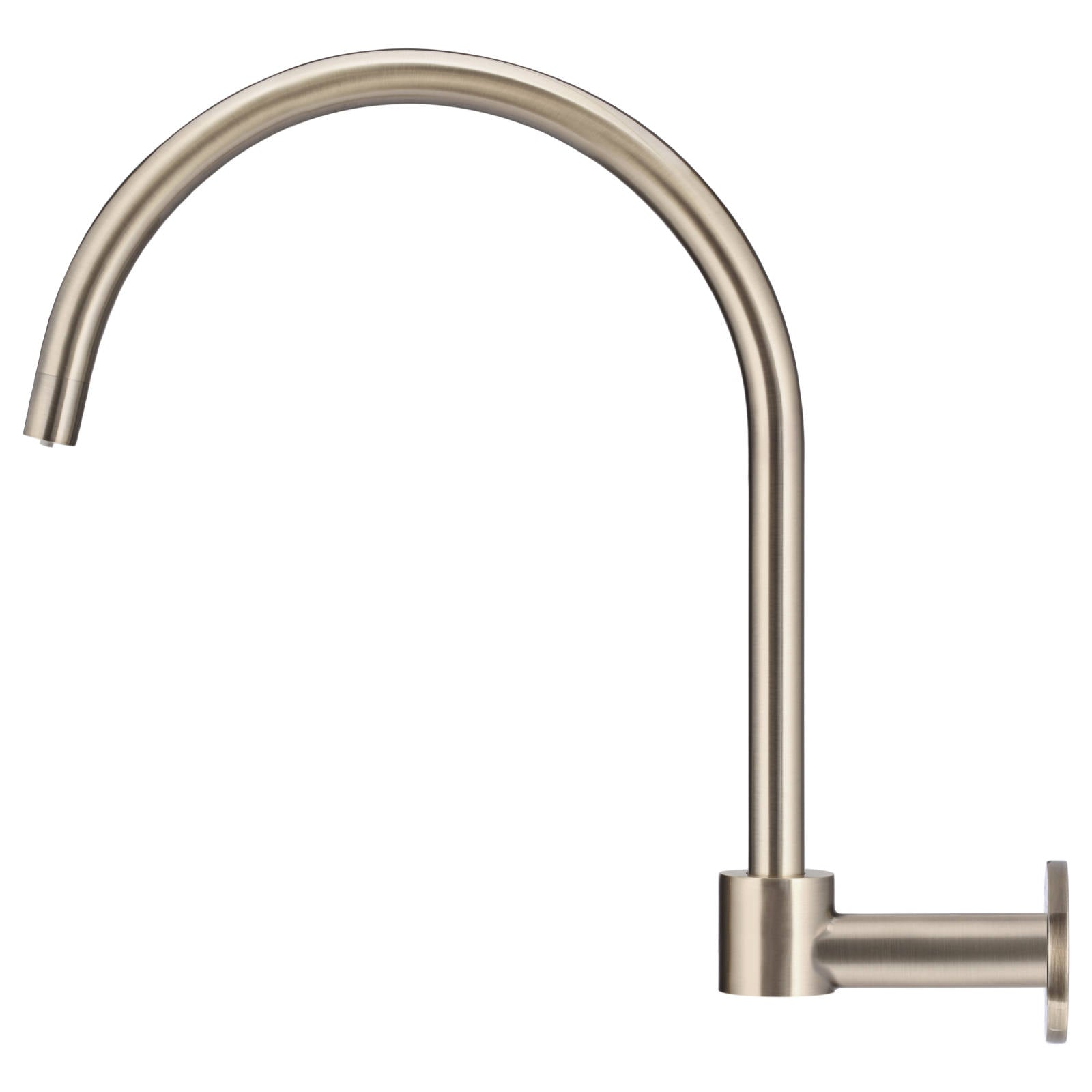 Round High-Rise Swivel Wall Spout, Champagne