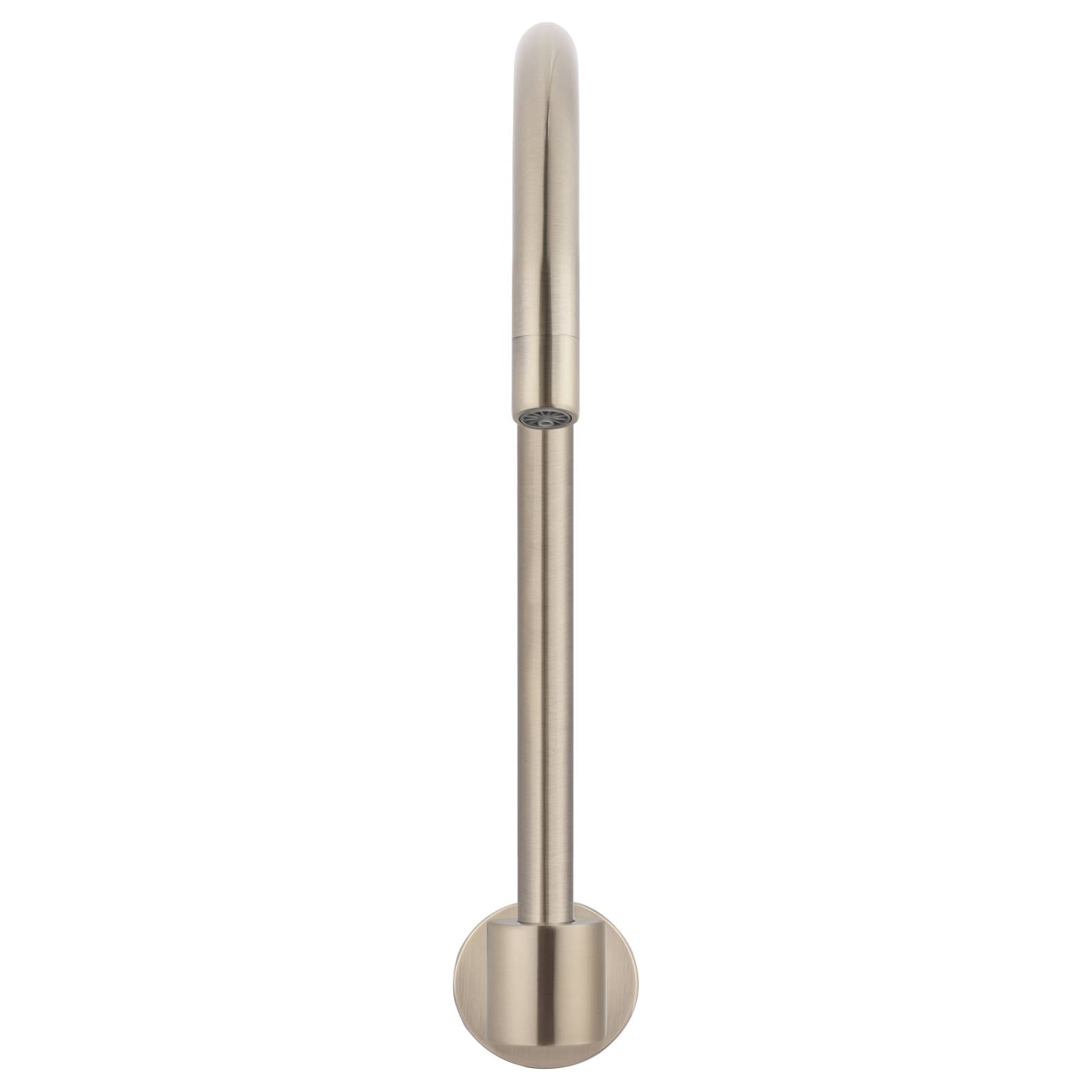 Round High-Rise Swivel Wall Spout, Champagne