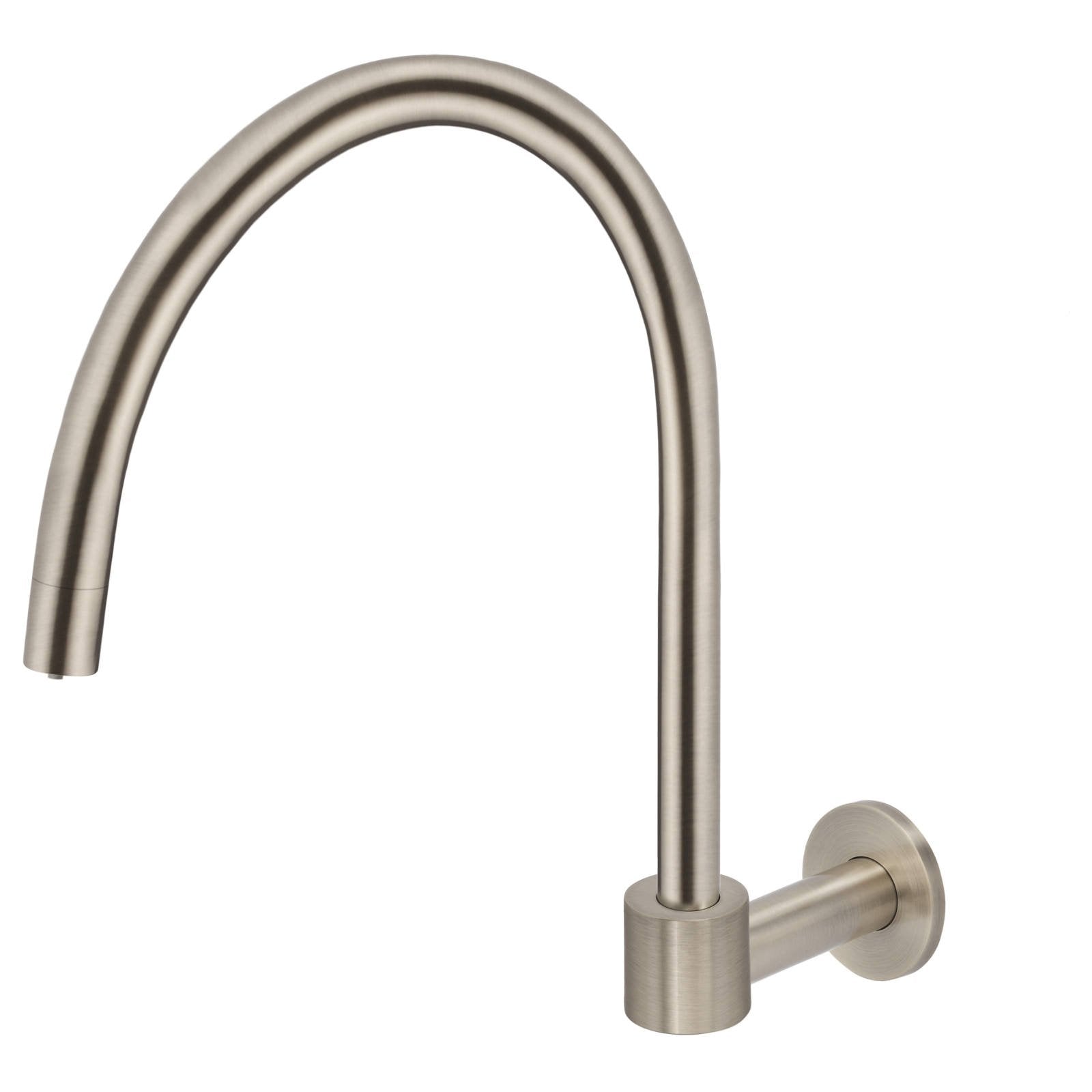 Round High-Rise Swivel Wall Spout, Champagne