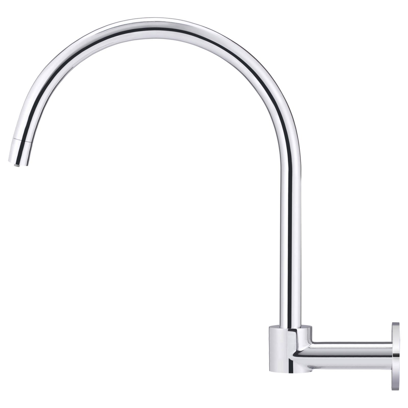 Round High-Rise Swivel Wall Spout, Polished Chrome