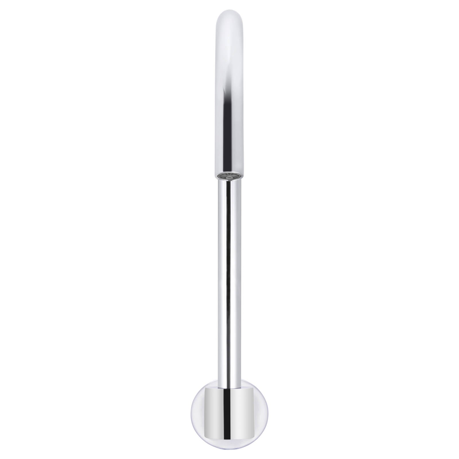 Round High-Rise Swivel Wall Spout, Polished Chrome