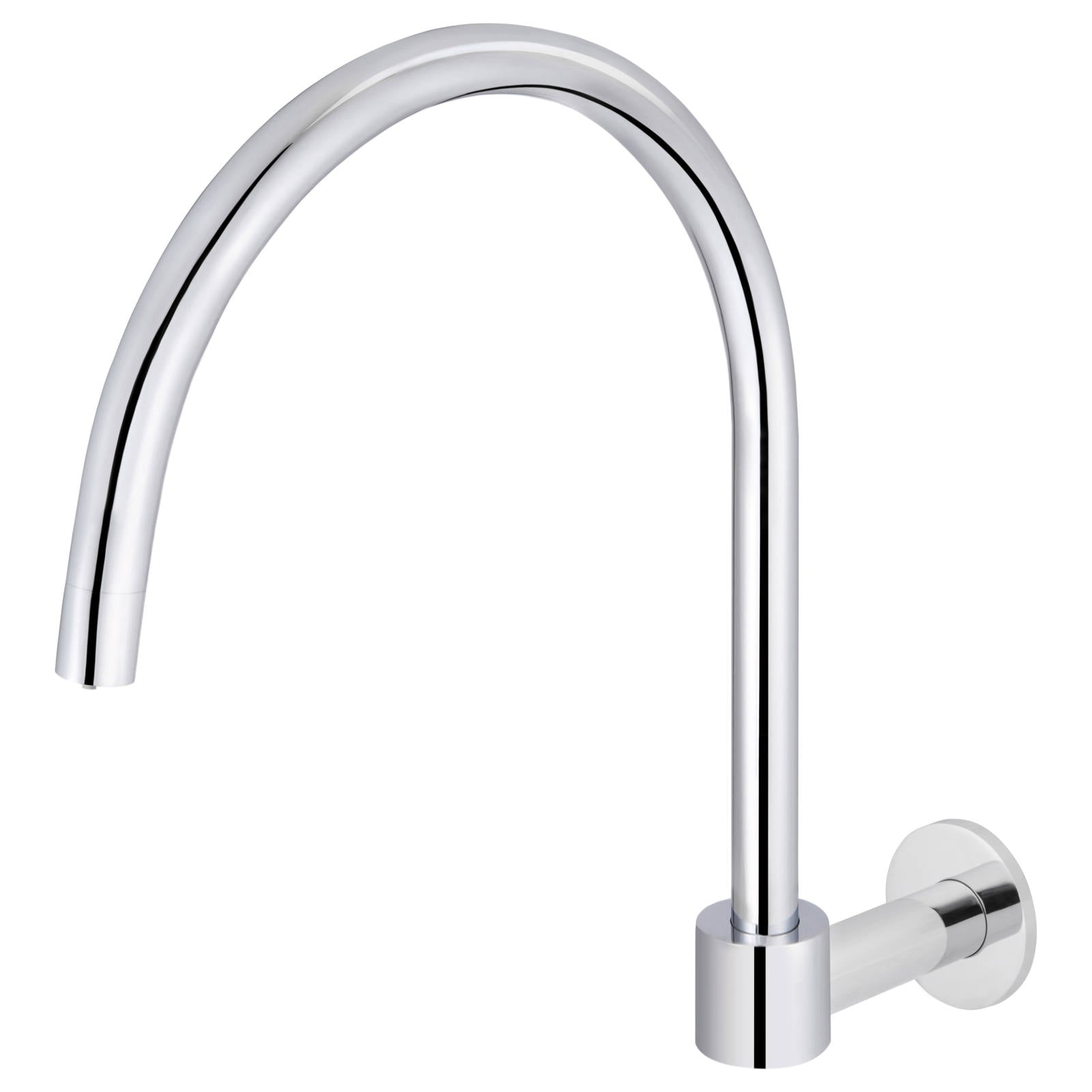 Round High-Rise Swivel Wall Spout, Polished Chrome