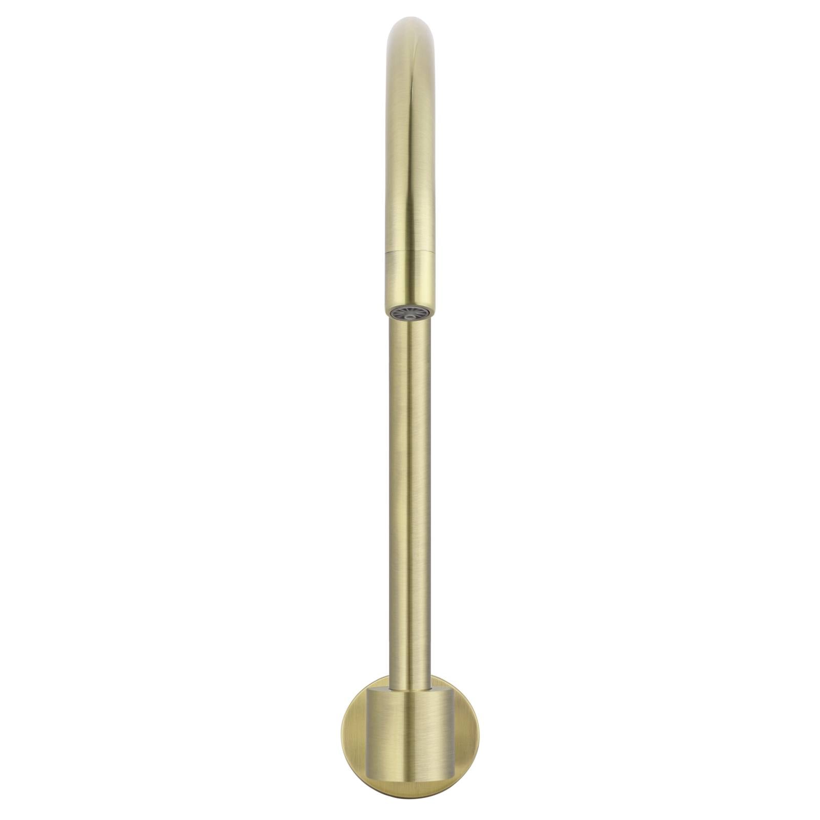 Round High-Rise Swivel Wall Spout, PVD Tiger Bronze