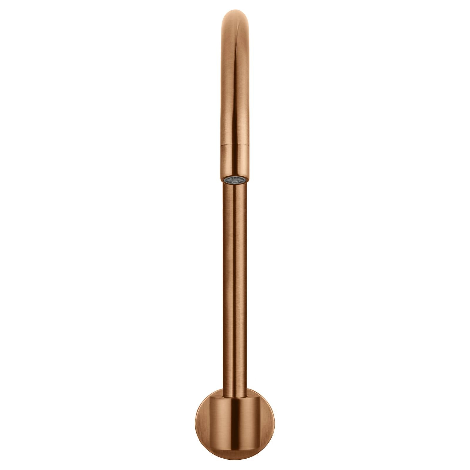 Round High-Rise Swivel Wall Spout, Lustre Bronze
