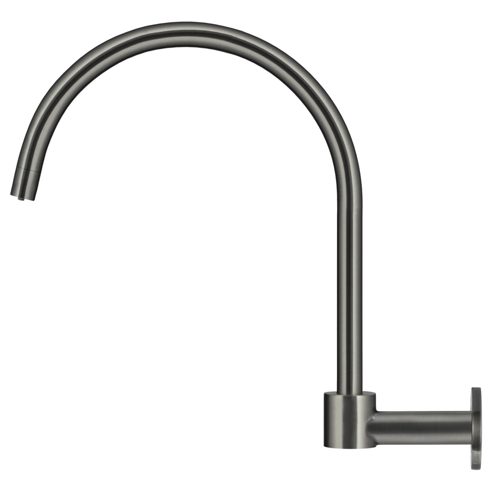 Round High-Rise Swivel Wall Spout, Shadow