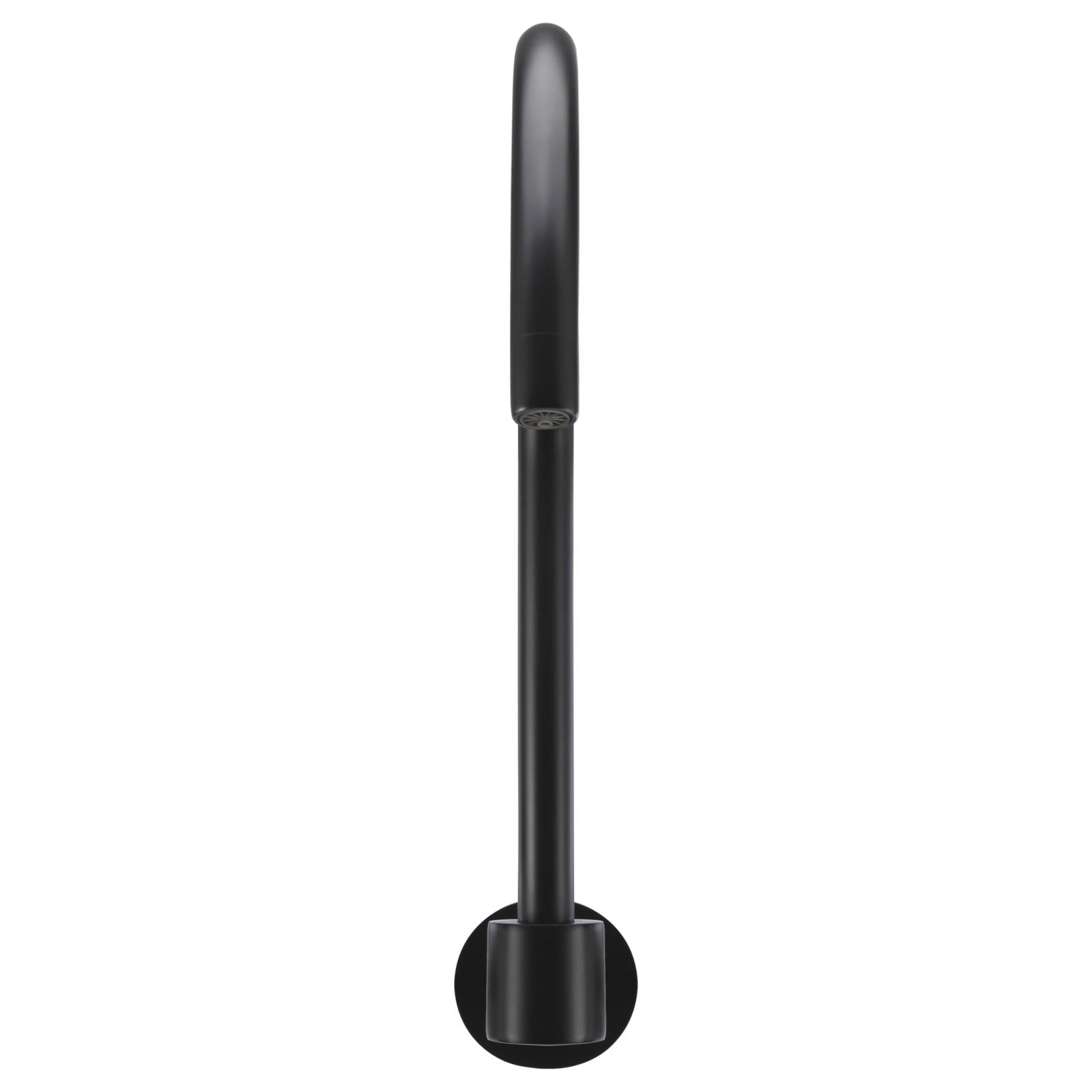 Round High-Rise Swivel Wall Spout, Matte Black