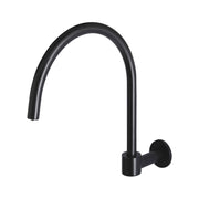 Round High-Rise Swivel Wall Spout, Matte Black