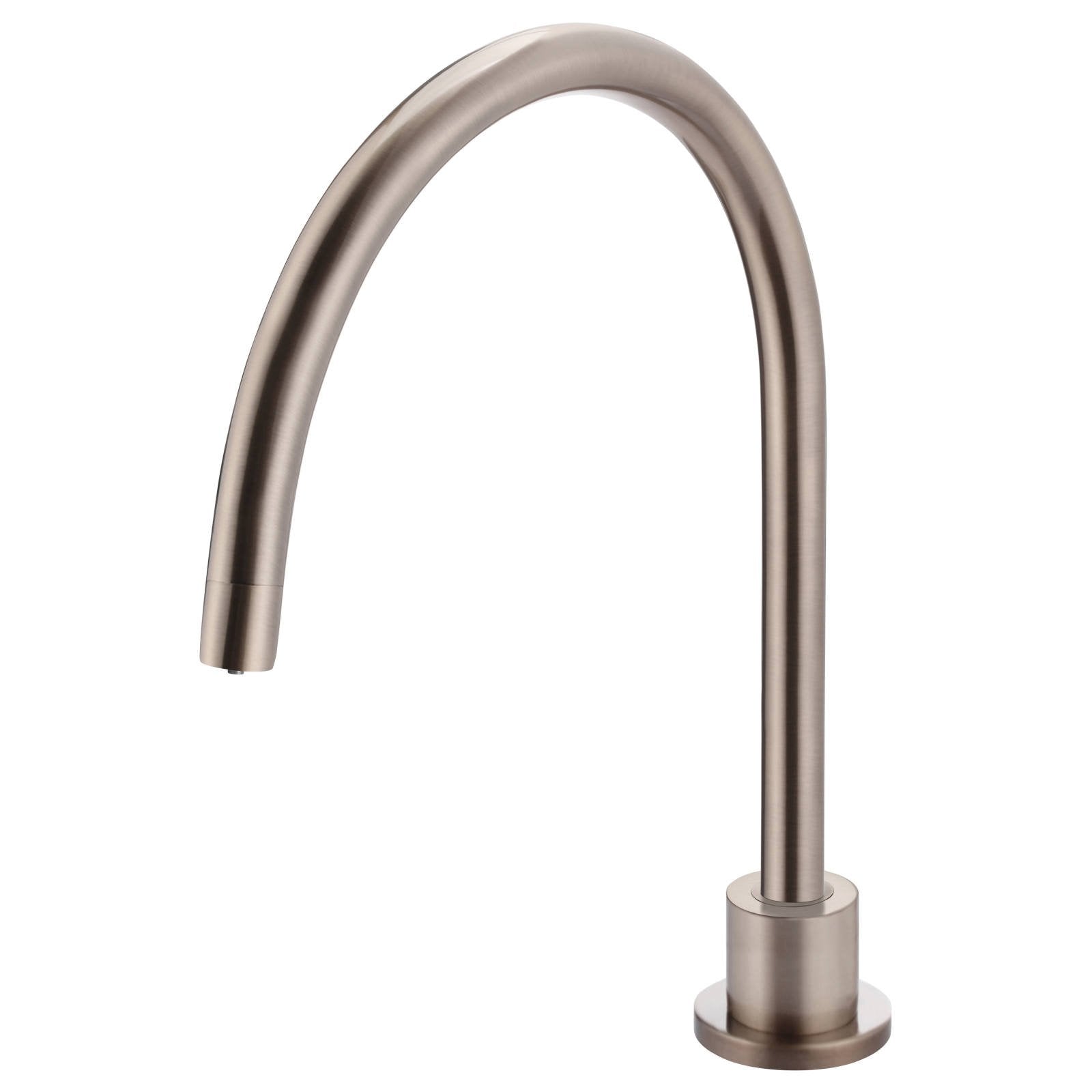 Round High-Rise Swivel Hob Spout, Champagne