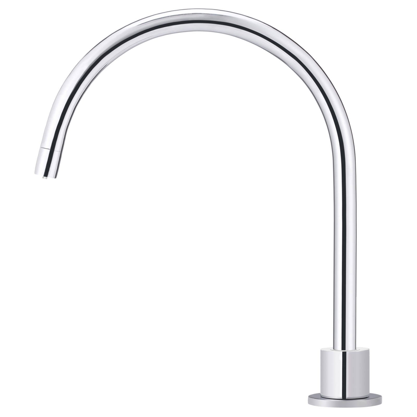 Round High-Rise Swivel Hob Spout, Polished Chrome