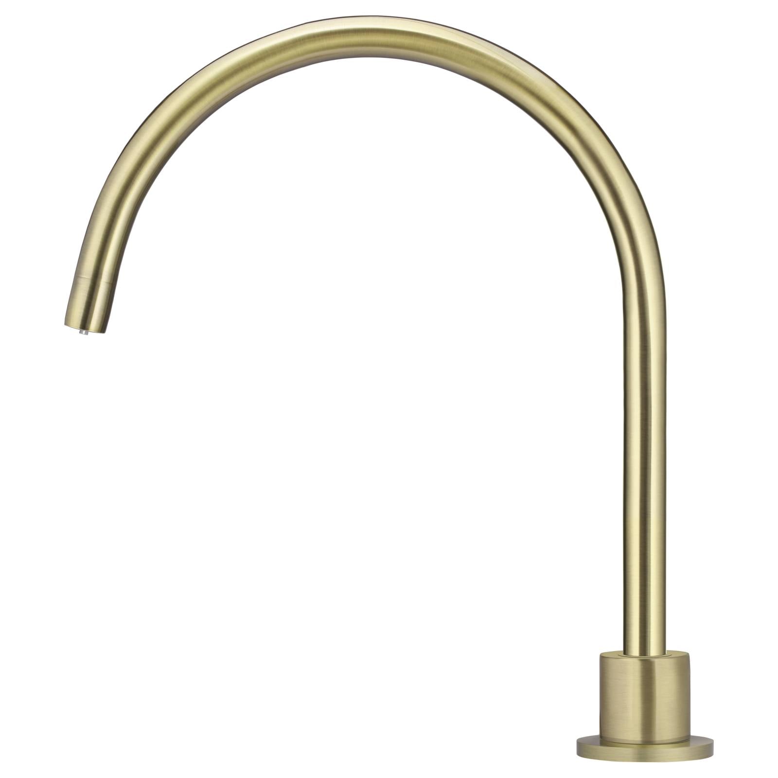 Round High-Rise Swivel Hob Spout, PVD Tiger Bronze