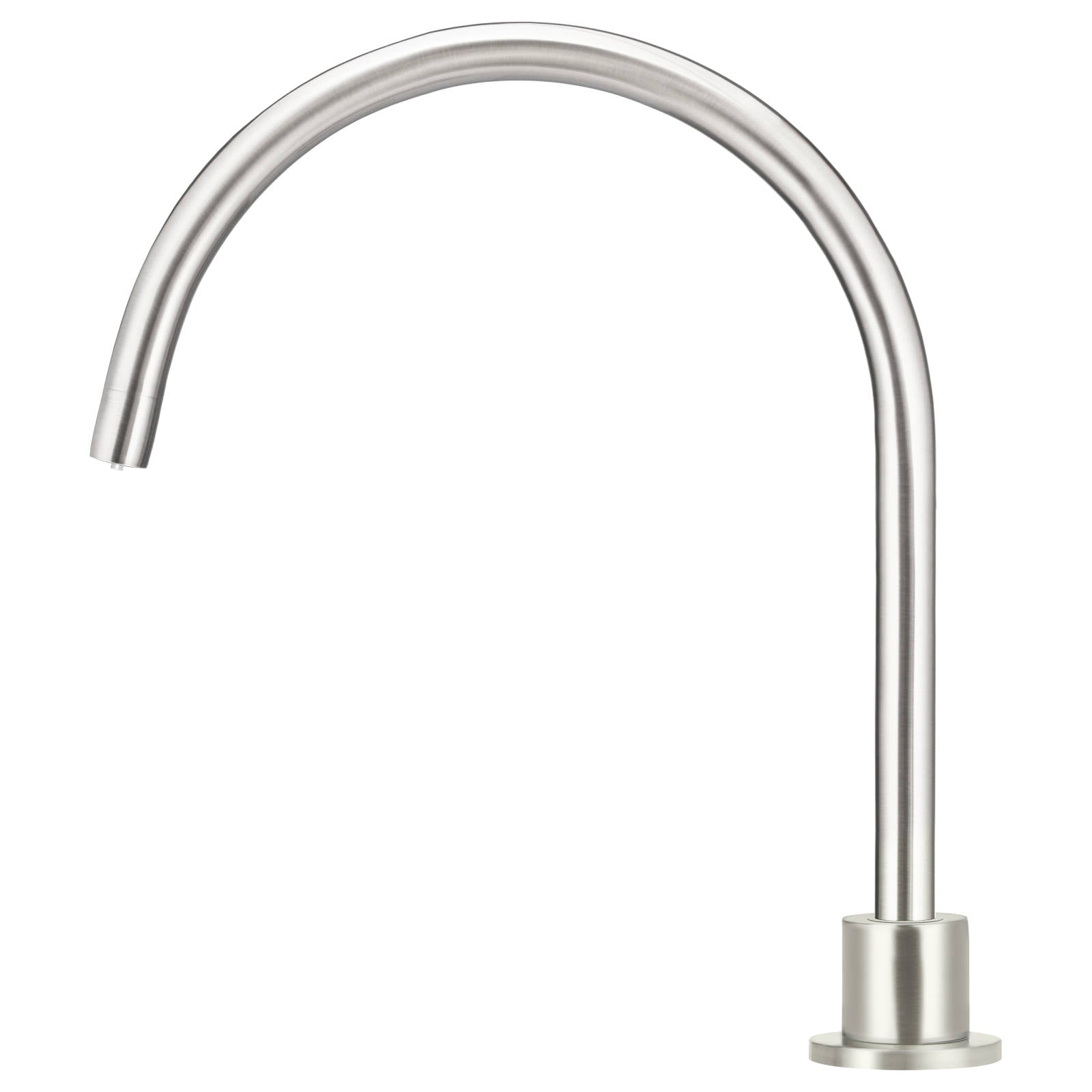 Round High-Rise Swivel Hob Spout, PVD Brushed Nickel
