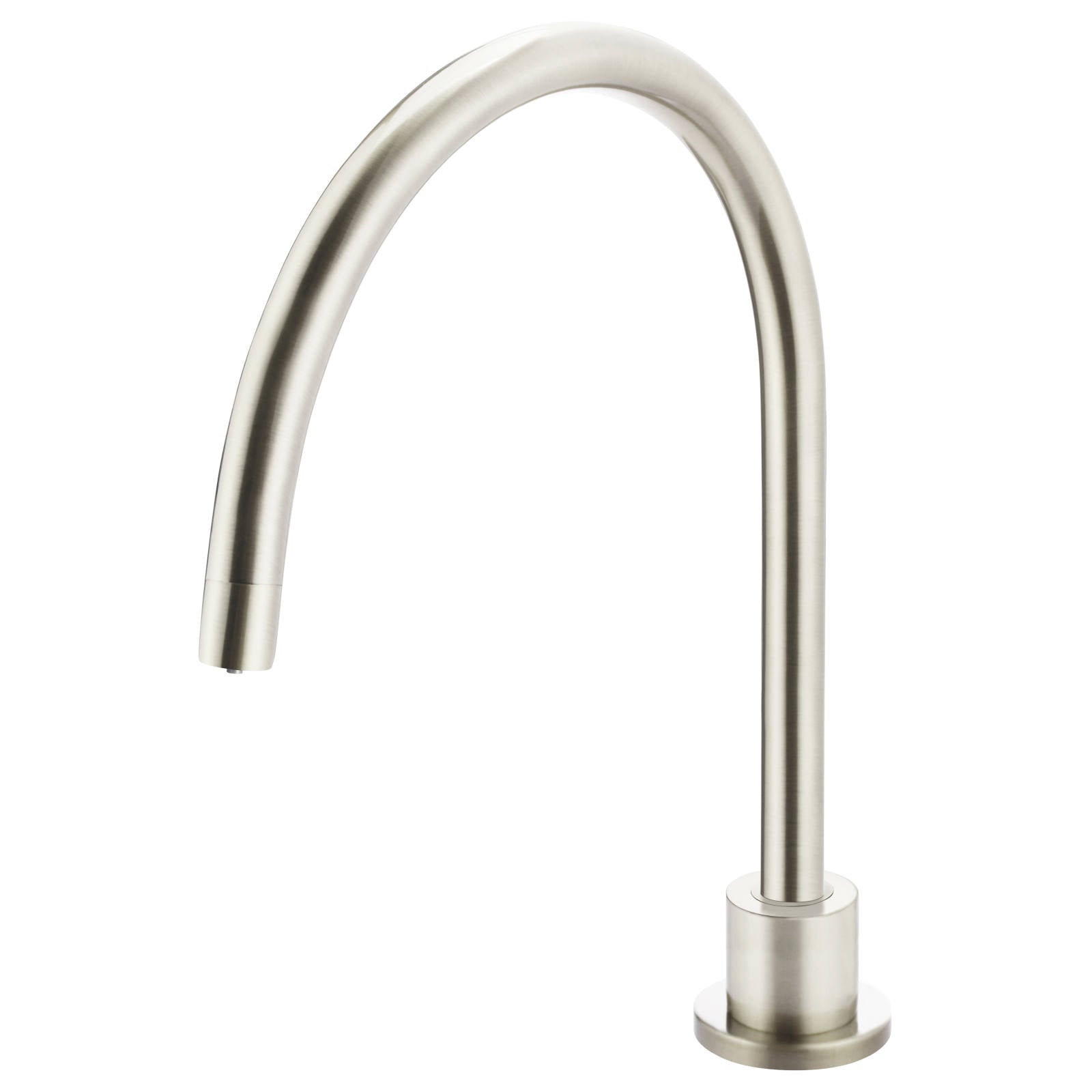 Round High-Rise Swivel Hob Spout, PVD Brushed Nickel