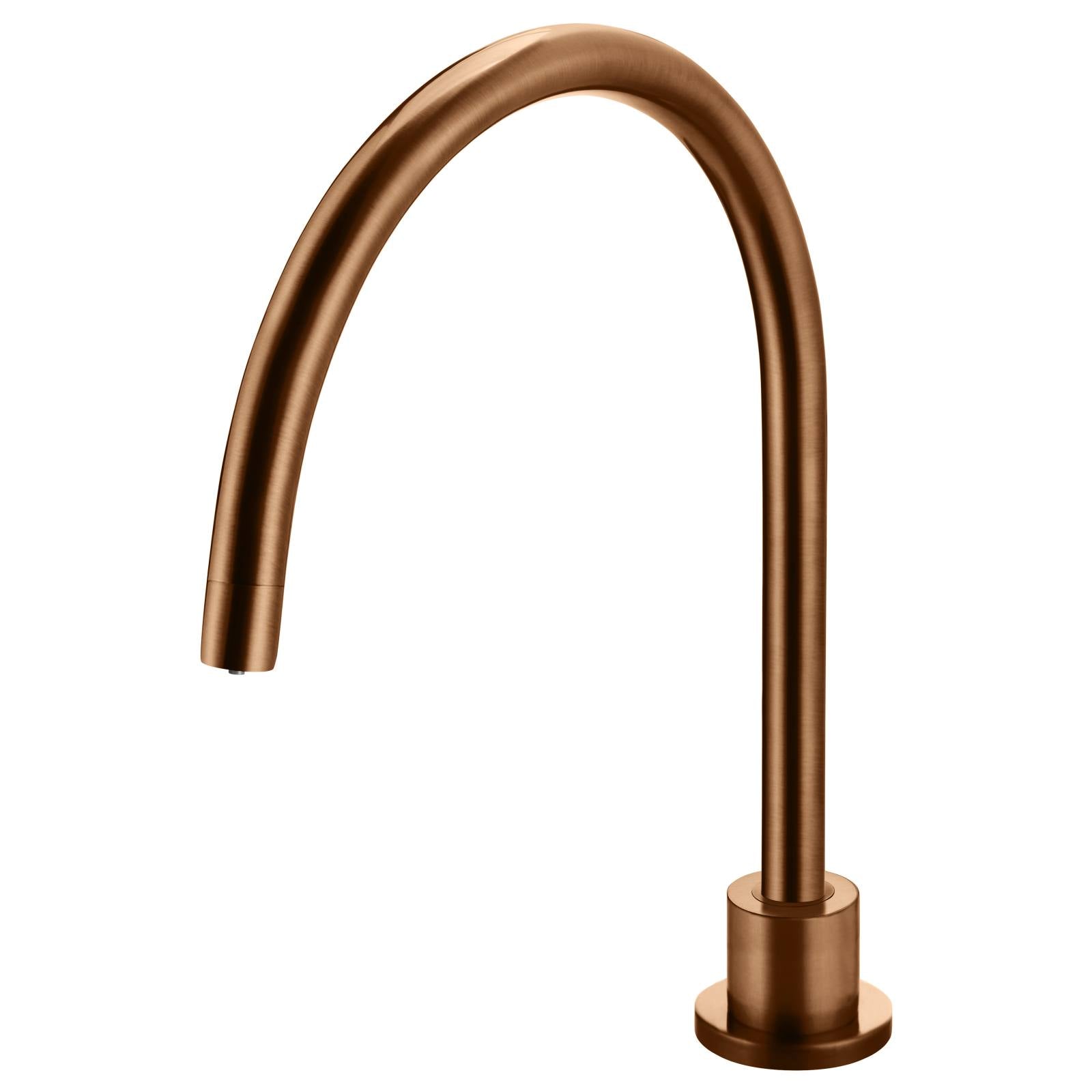 Round High-Rise Swivel Hob Spout, Lustre Bronze