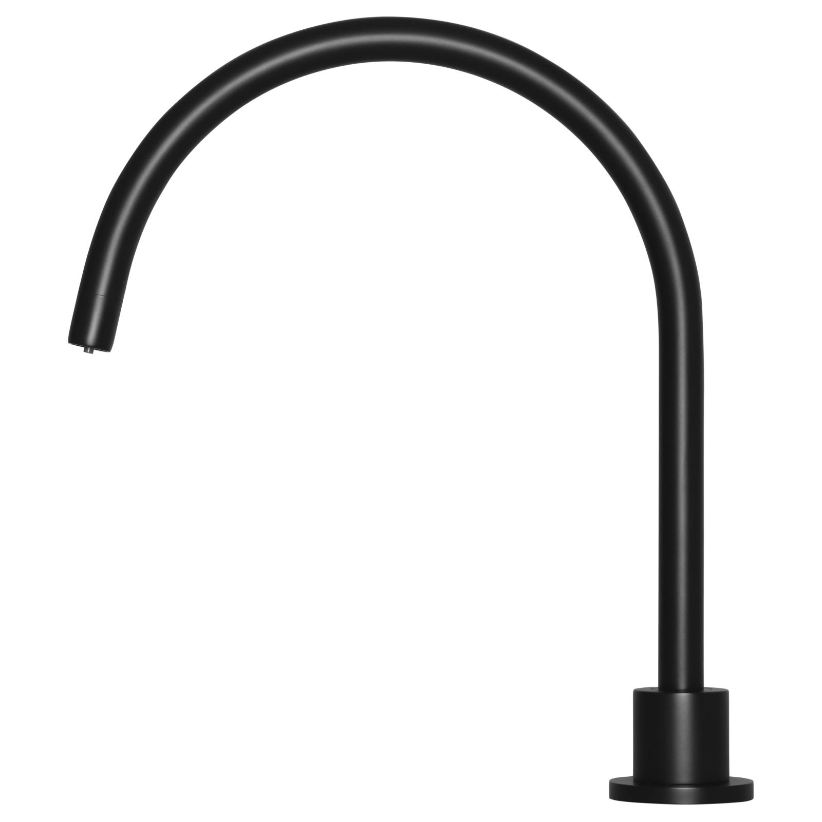 Round High-Rise Swivel Hob Spout, Matte Black
