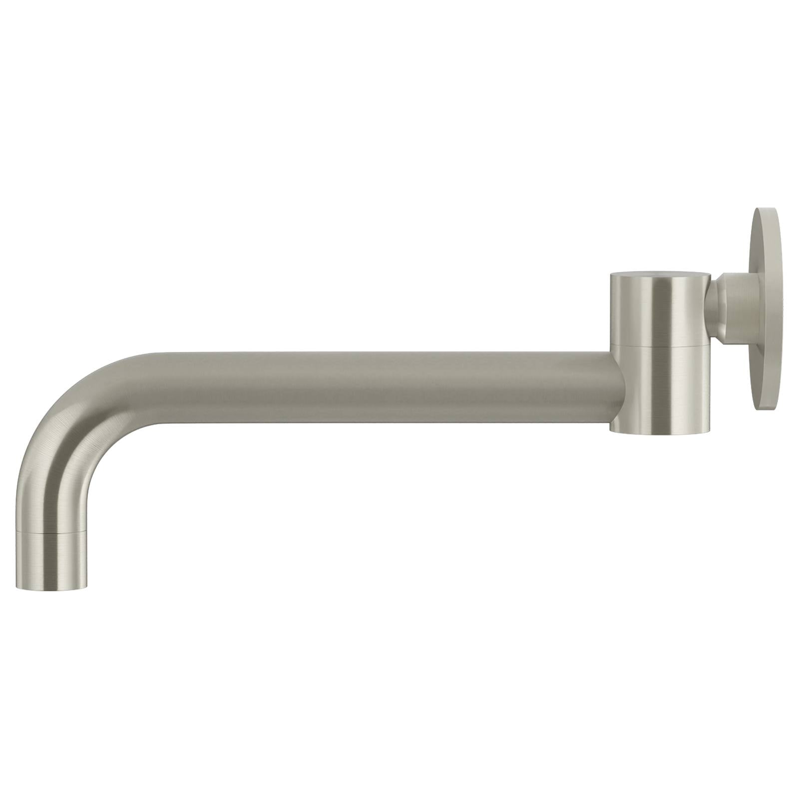 Round Swivel Wall Spout, Brushed Nickel