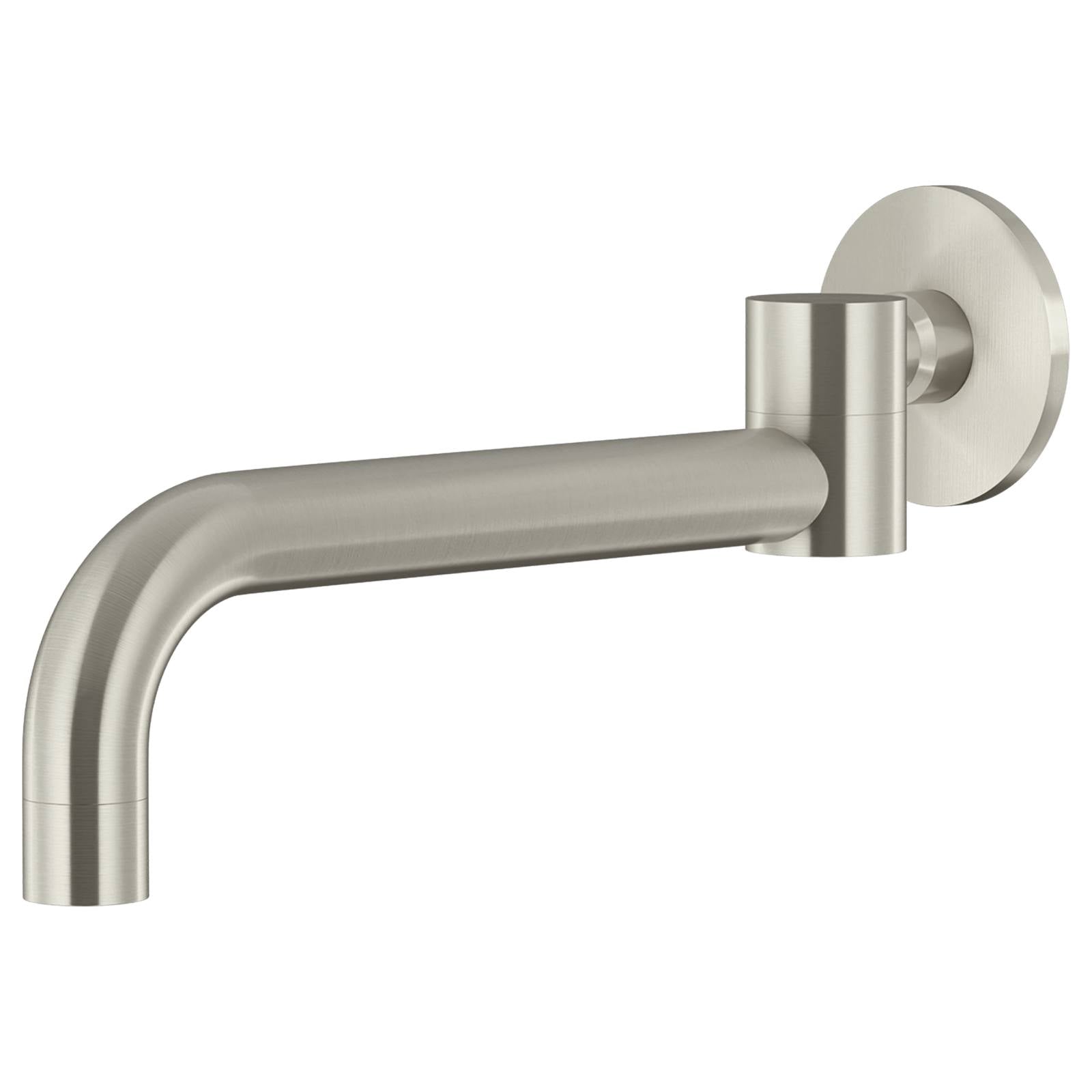 Round Swivel Wall Spout, Brushed Nickel