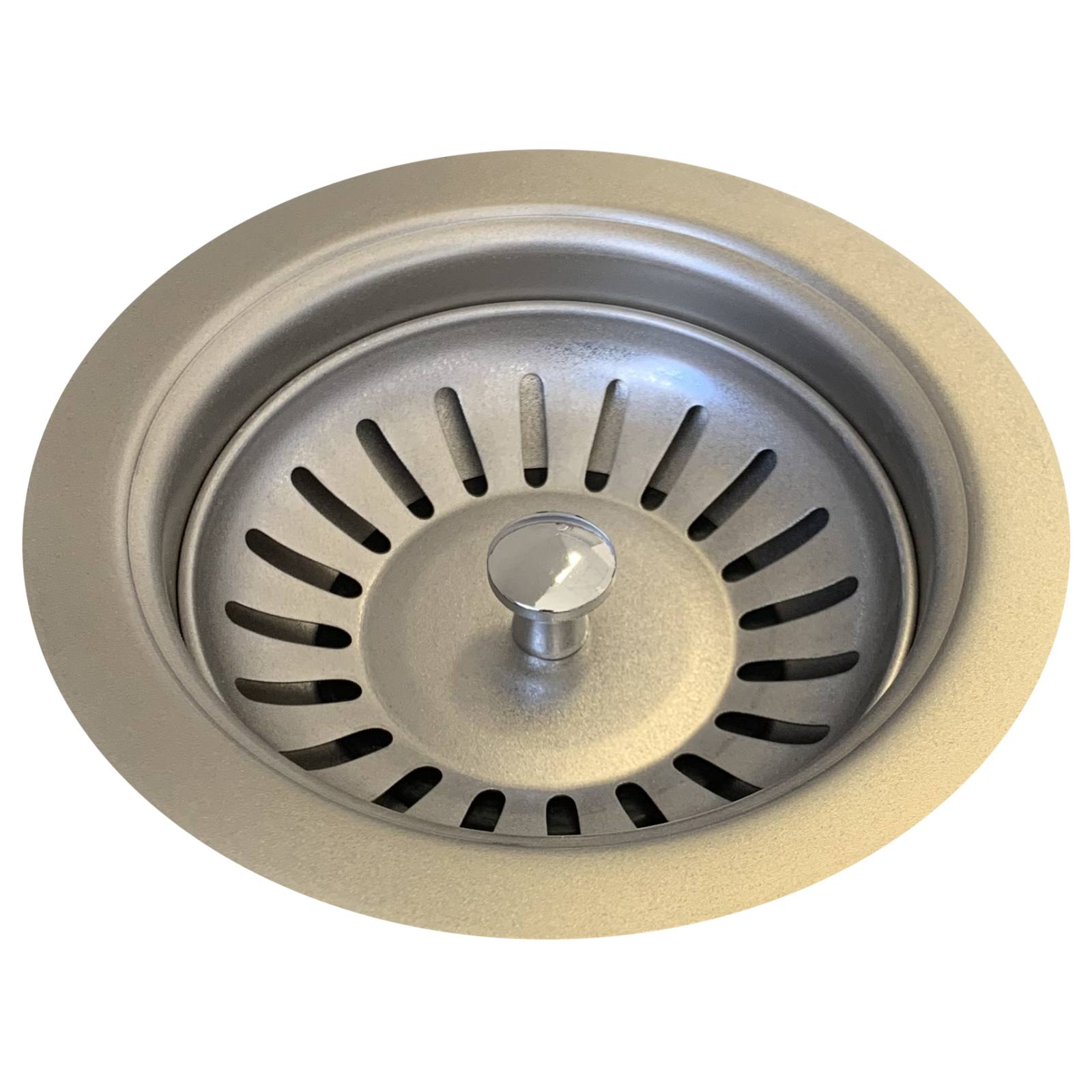 Sink Strainer & Waste Plug Basket w Stopper, PVD Brushed Nickel