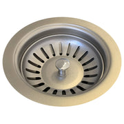 Sink Strainer & Waste Plug Basket w Stopper, PVD Brushed Nickel