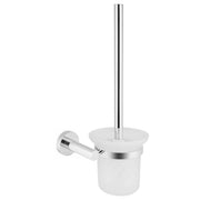 Round Toilet Brush & Holder, Polished Chrome