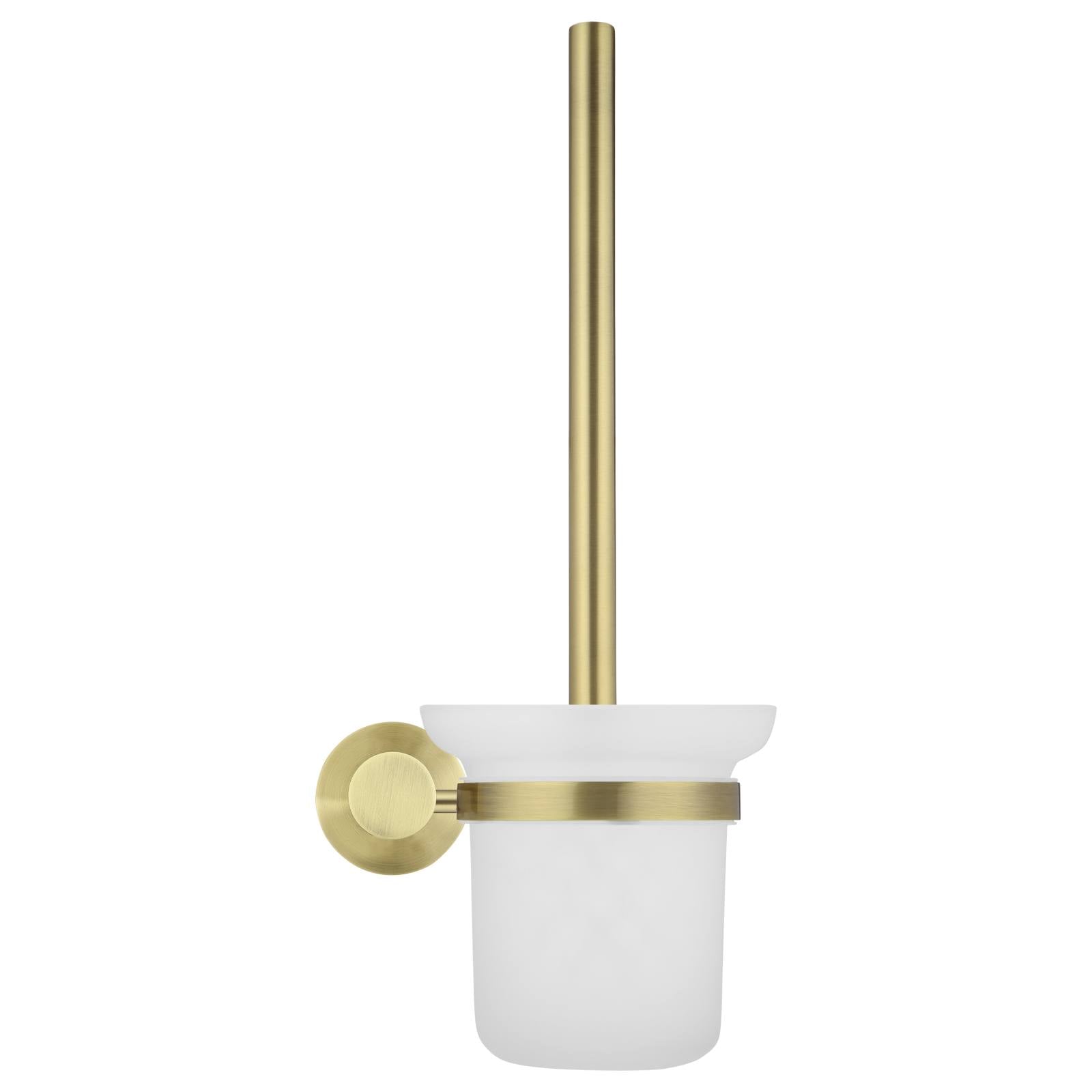 Round Toilet Brush & Holder, PVD Tiger Bronze