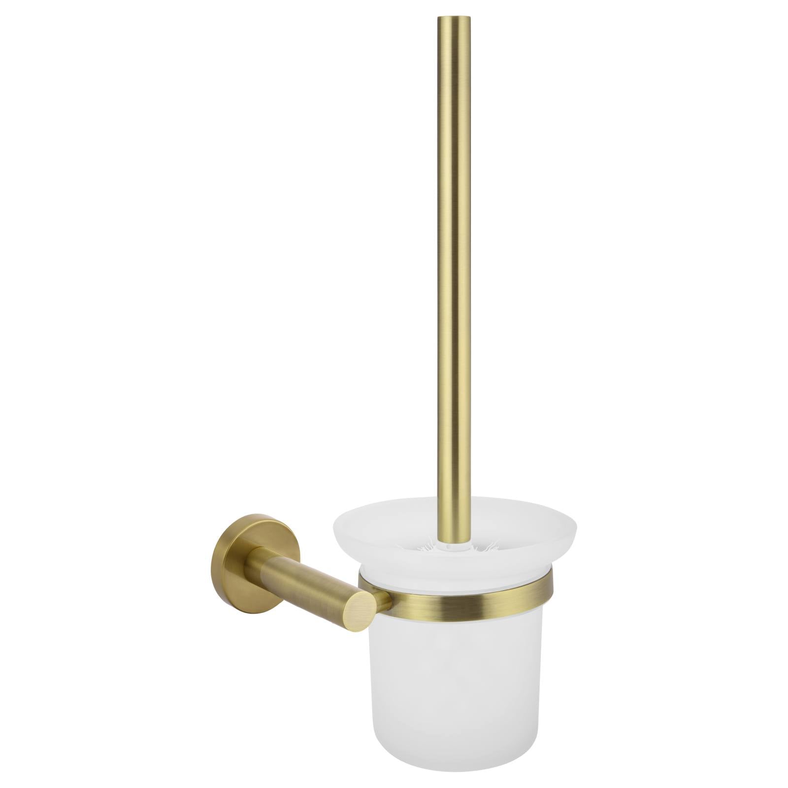 Round Toilet Brush & Holder, PVD Tiger Bronze