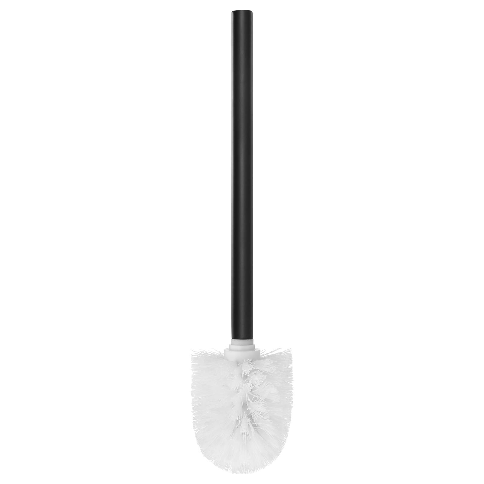 Round Toilet Brush & Holder, Matte Black