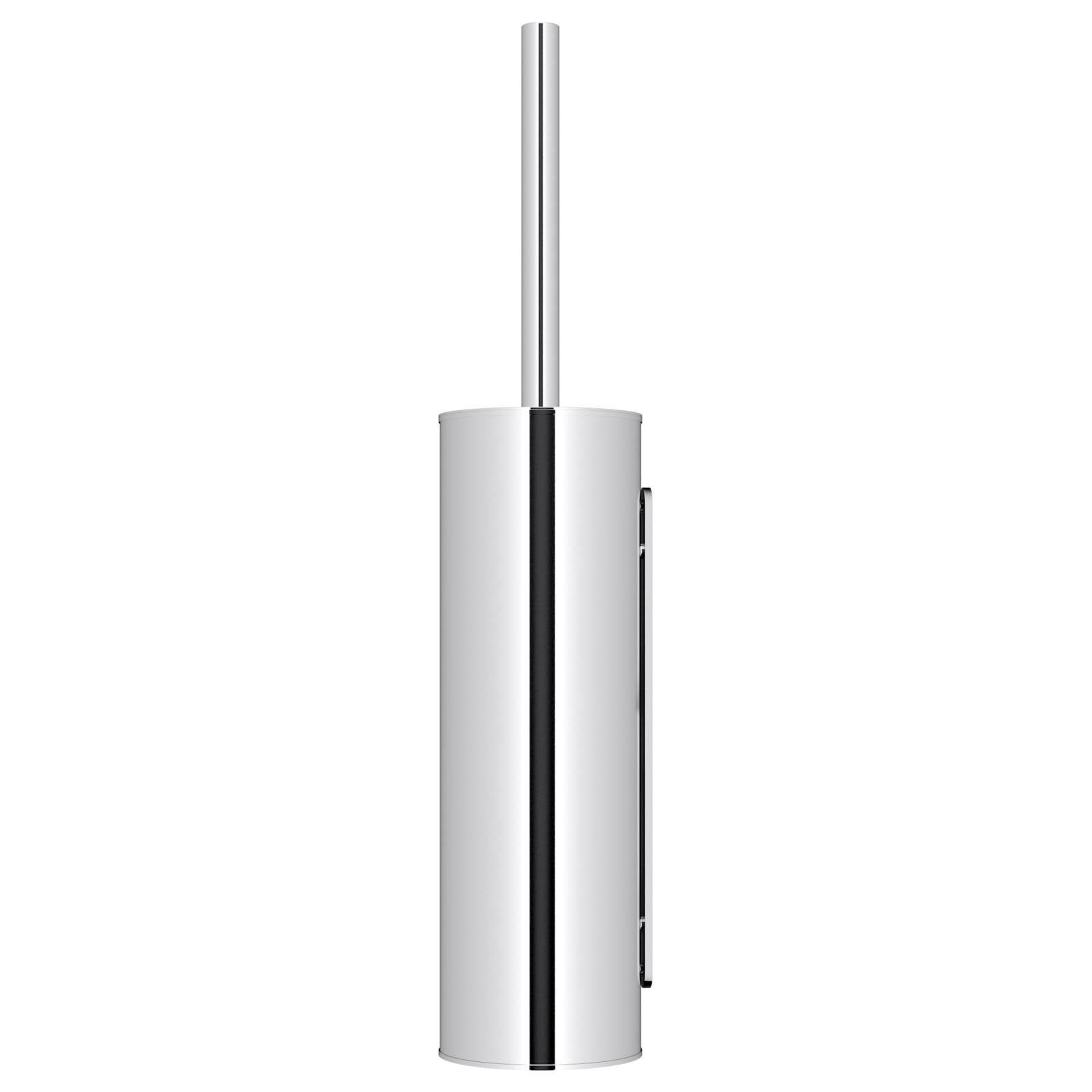 Round Toilet Brush and Holder, Polished Chrome