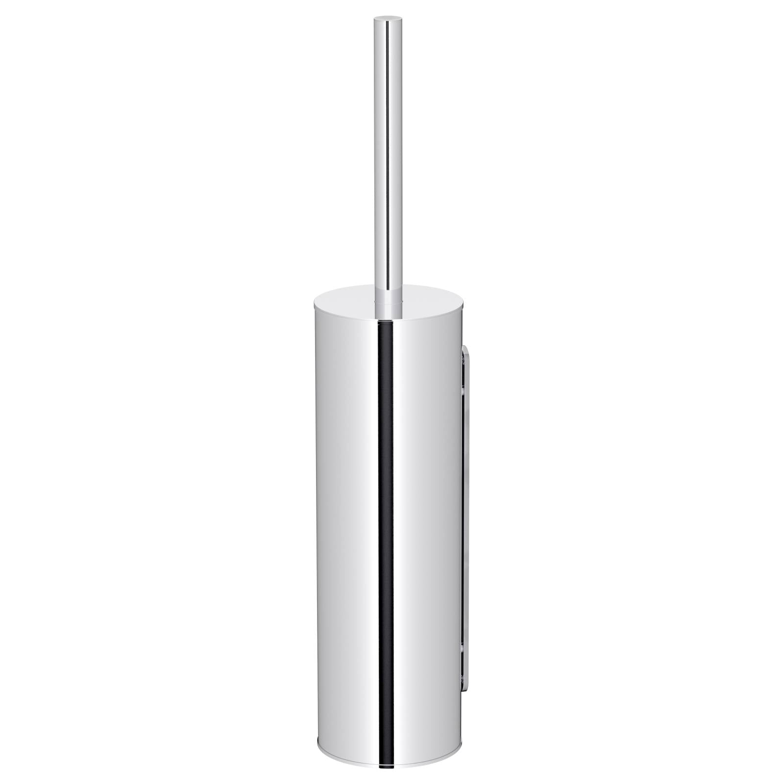 Round Toilet Brush and Holder, Polished Chrome