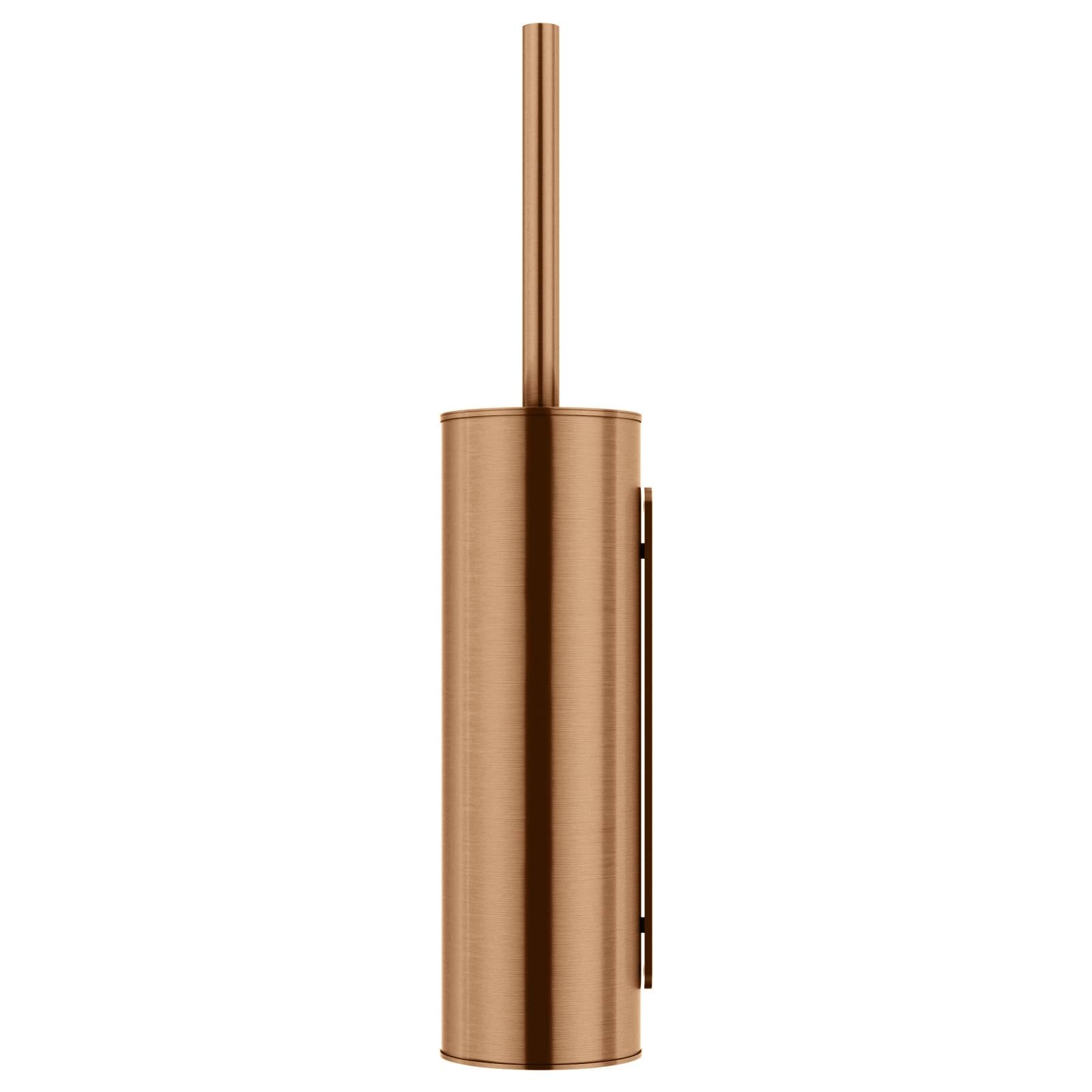 Round Toilet Brush & Holder, Lustre Bronze