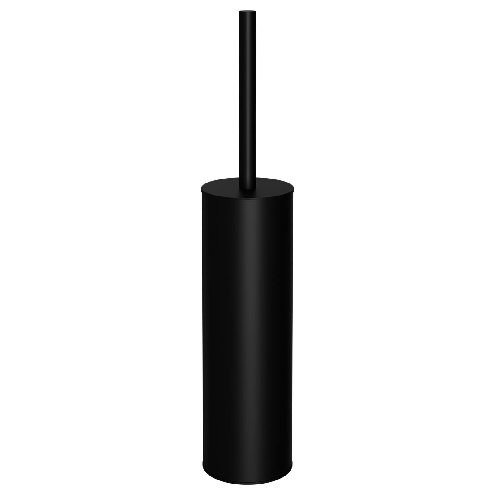 Round Toilet Brush and Holder, Matte Black