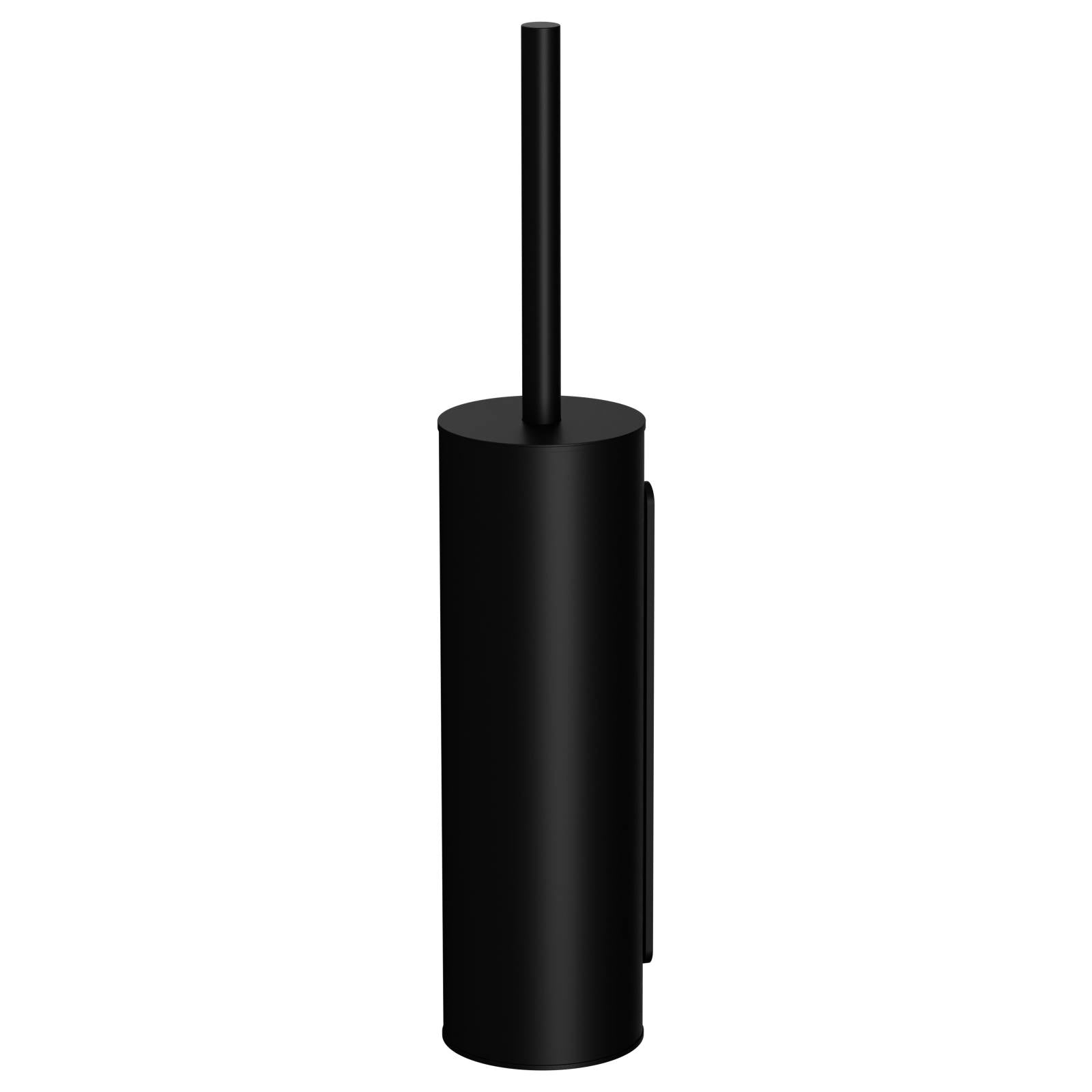 Round Toilet Brush and Holder, Matte Black