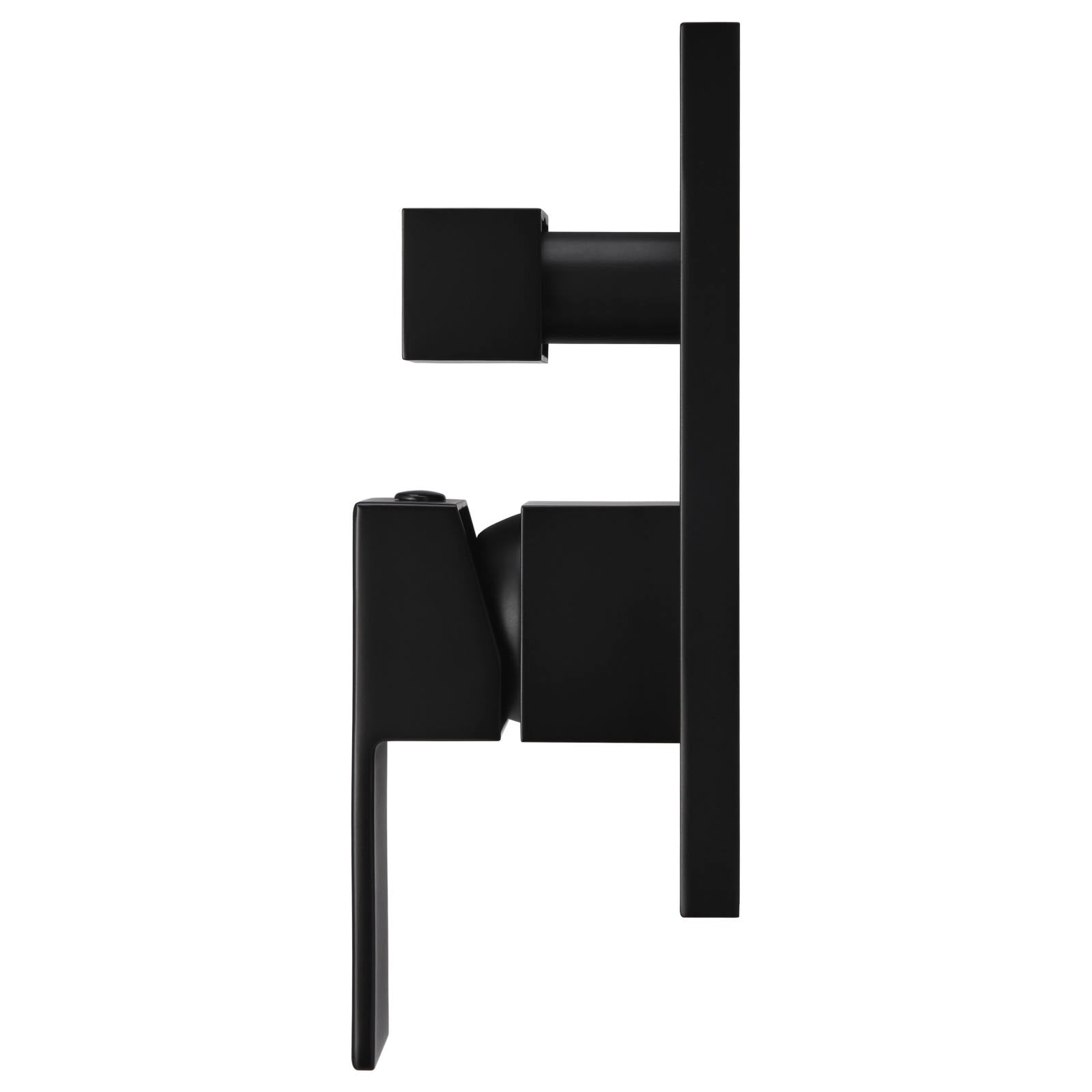 Square Diverter Mixer, Matte Black