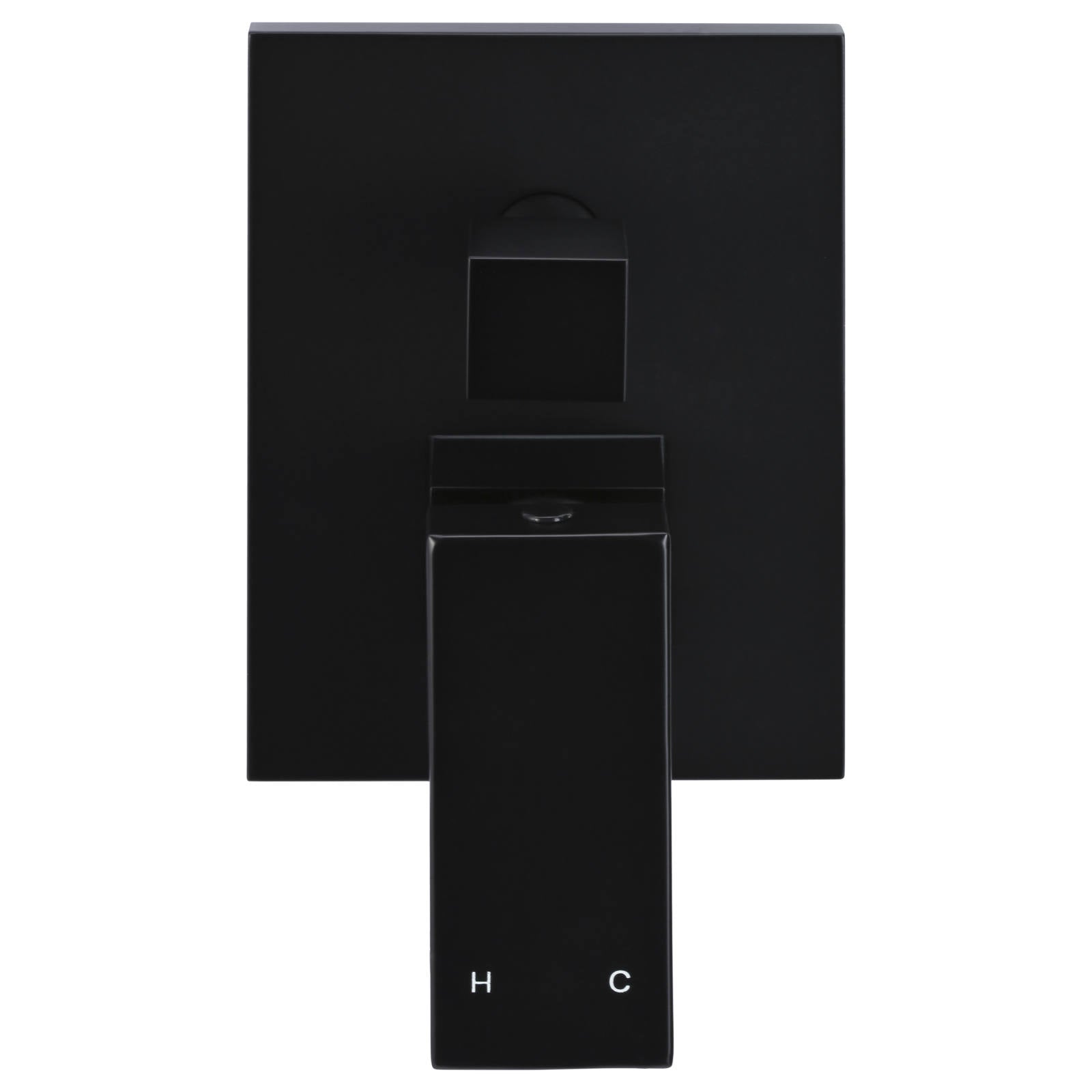 Square Diverter Mixer, Matte Black