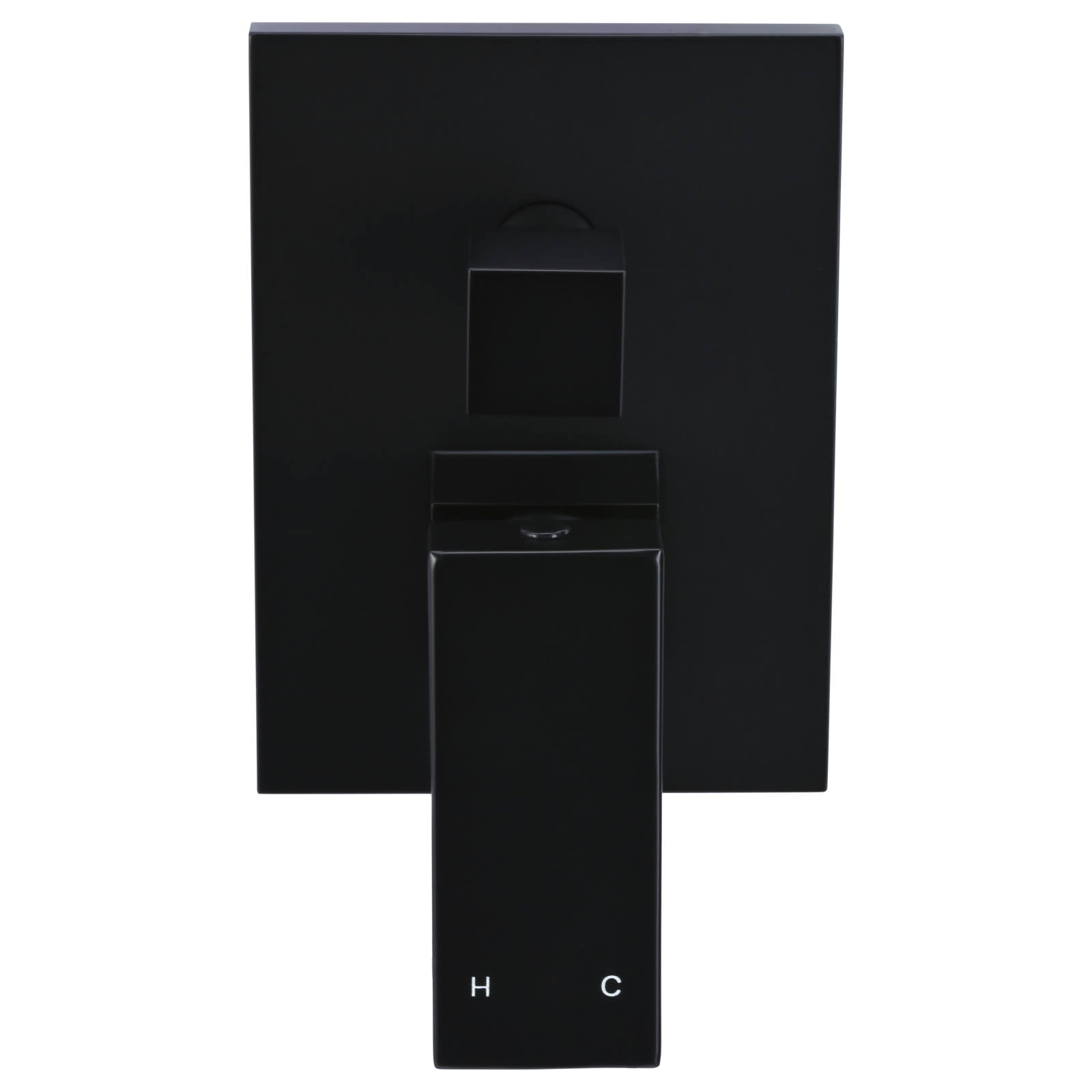 Square Diverter Mixer, Matte Black