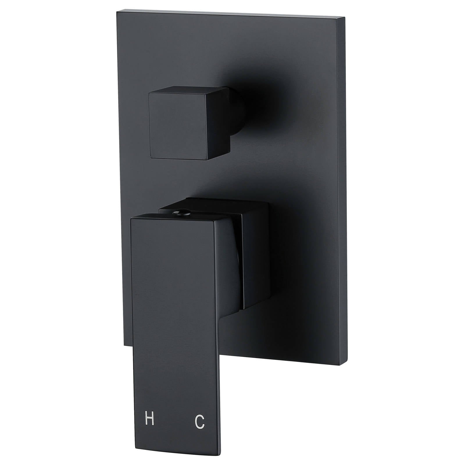 Square Diverter Mixer, Matte Black