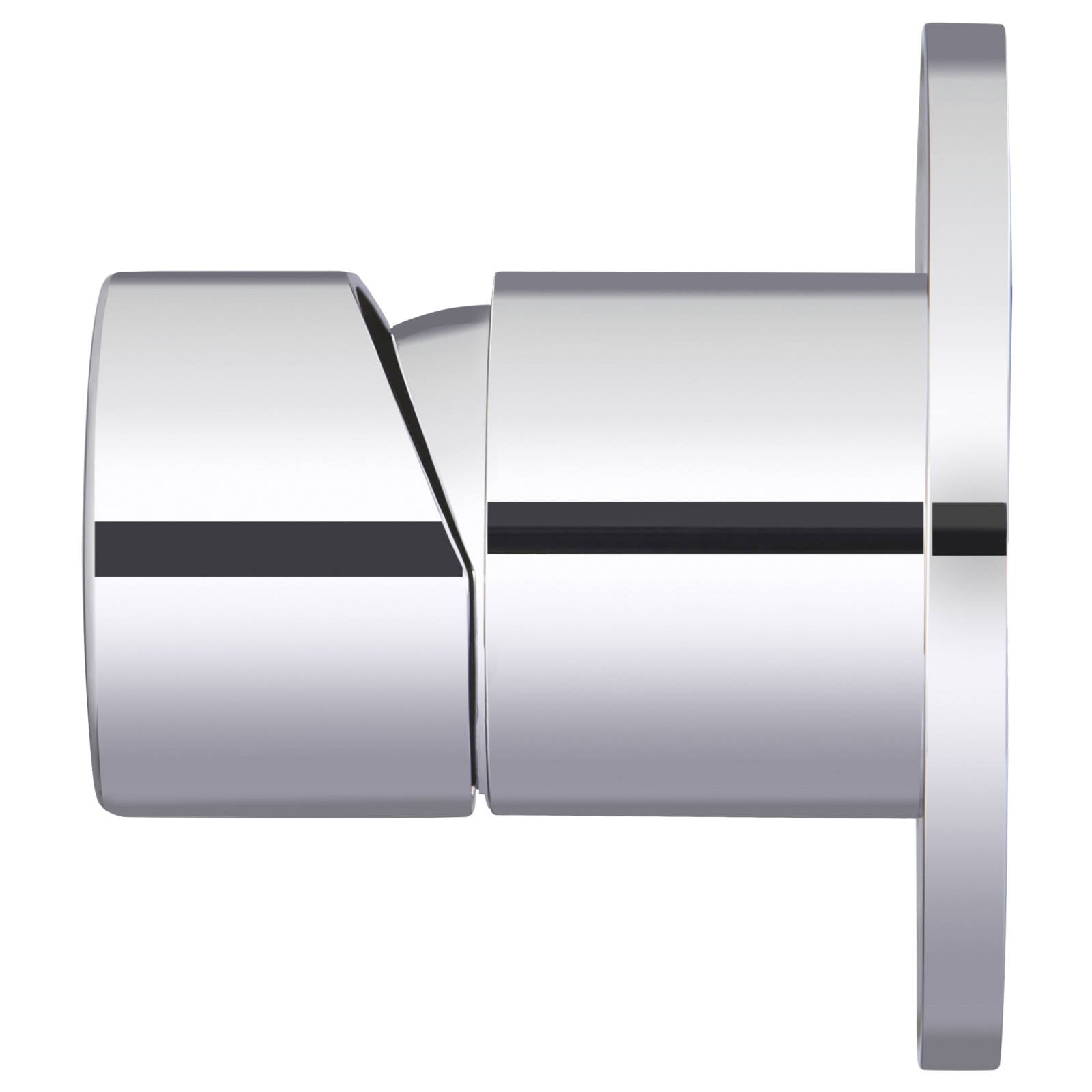 Round Pinless Wall Mixer, Polished Chrome