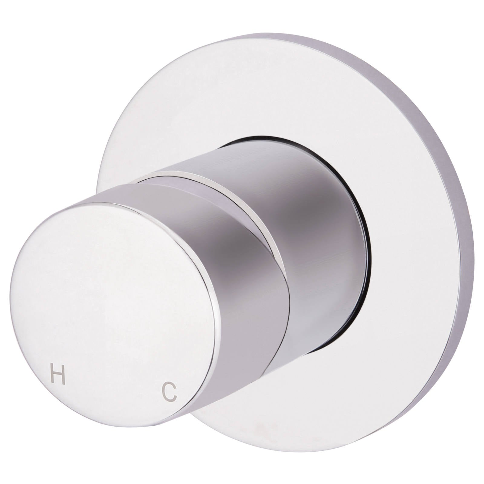 Round Pinless Wall Mixer, Polished Chrome