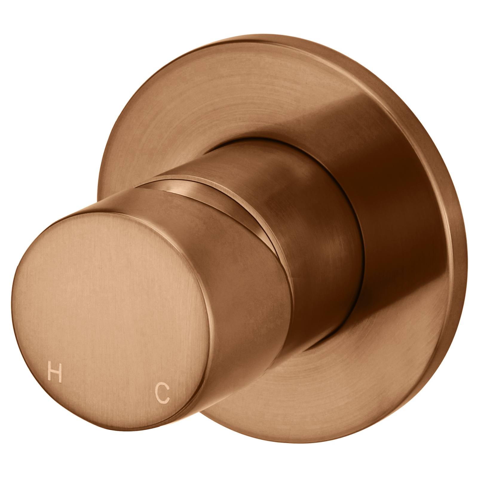 Round Wall Mixer Pinless Handle Trim Kit, Lustre Bronze