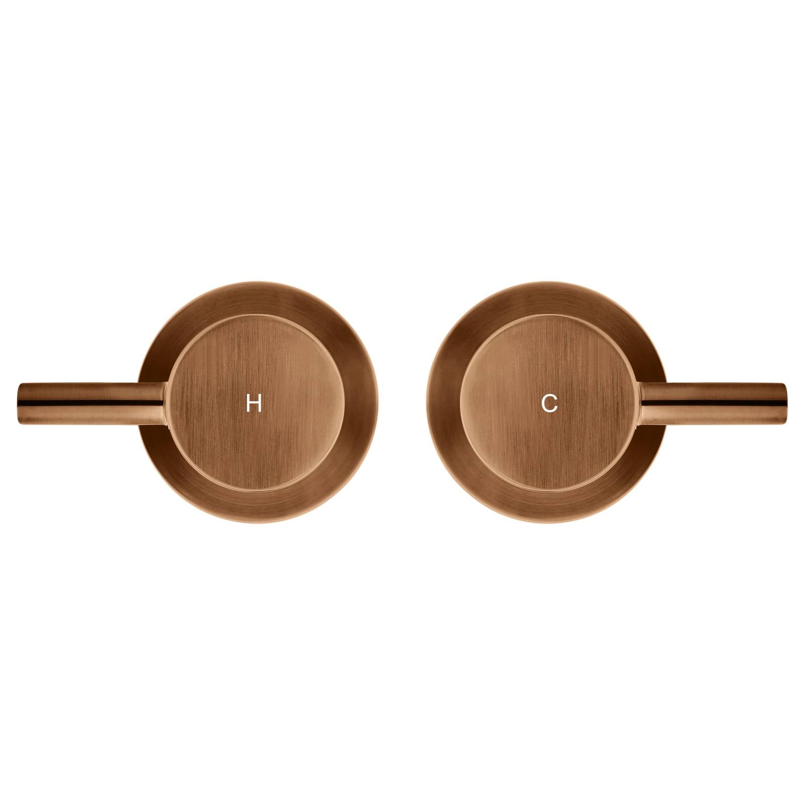 Round Quarter Turn Wall Top Assemblies, Lustre Bronze