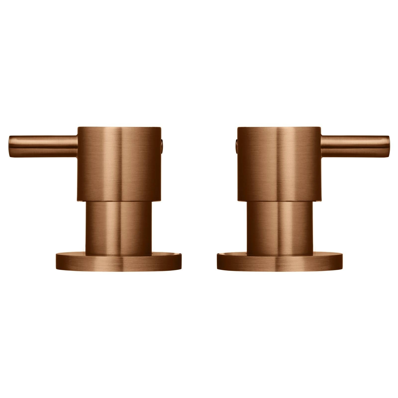 Round Quarter Turn Wall Top Assemblies, Lustre Bronze