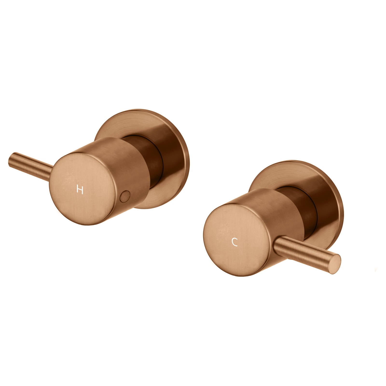 Round Quarter Turn Wall Top Assemblies, Lustre Bronze