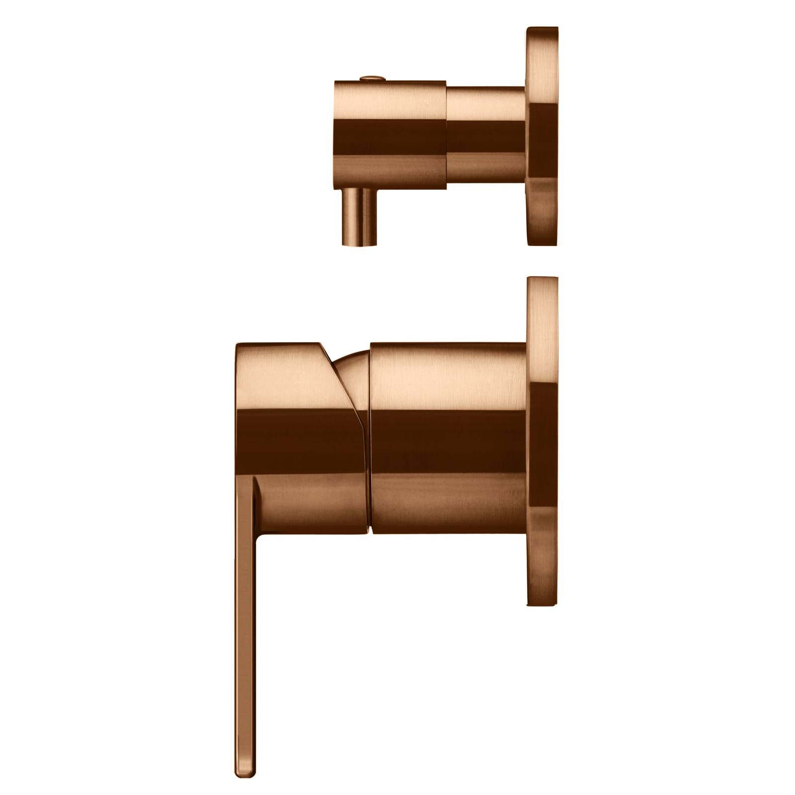 Round Paddle Diverter Mixer Trim Kit, Lustre Bronze