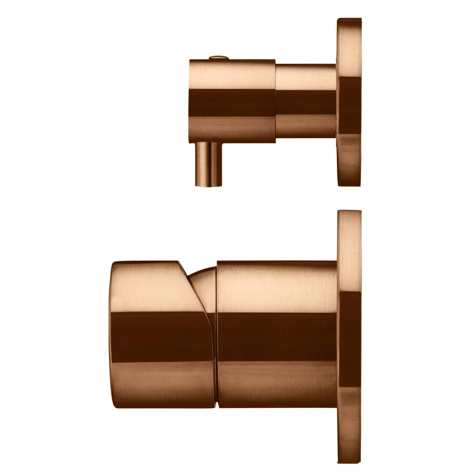 Round Pinless Diverter Mixer Trim Kit, Lustre Bronze