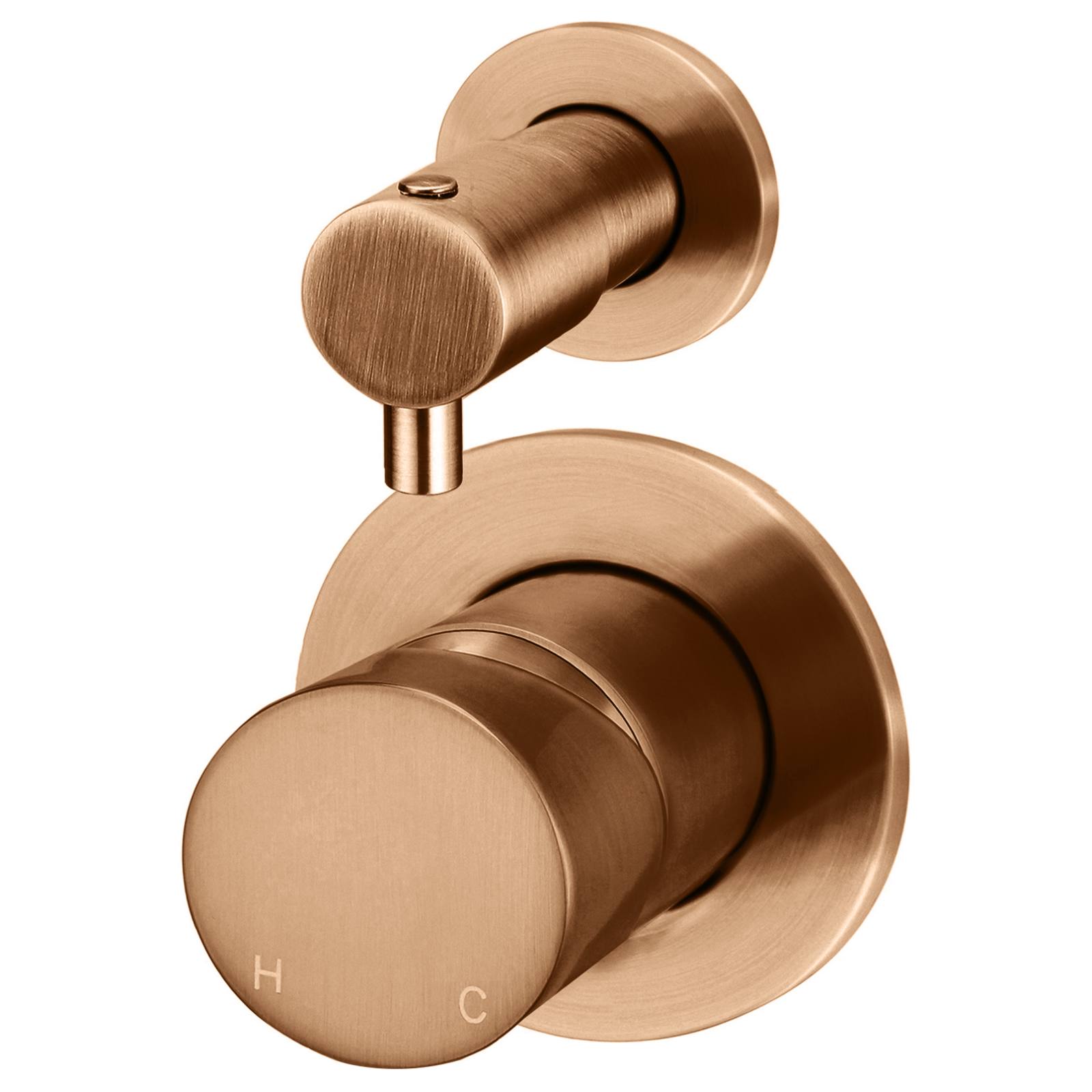 Round Pinless Diverter Mixer Trim Kit, Lustre Bronze