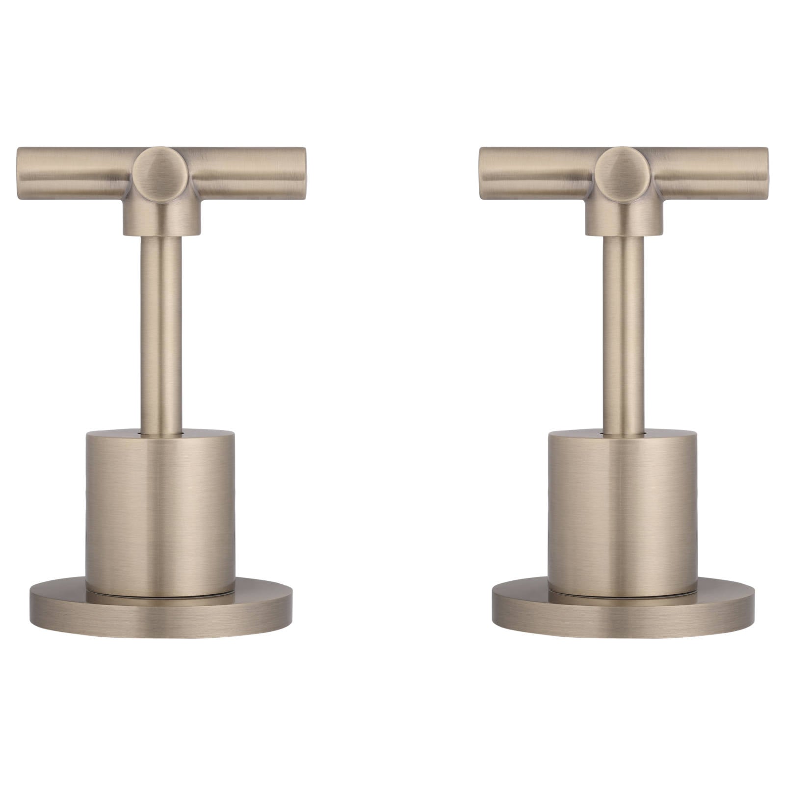 Round Cross Handle Jumper Valve Wall Top Assemblies, Champagne